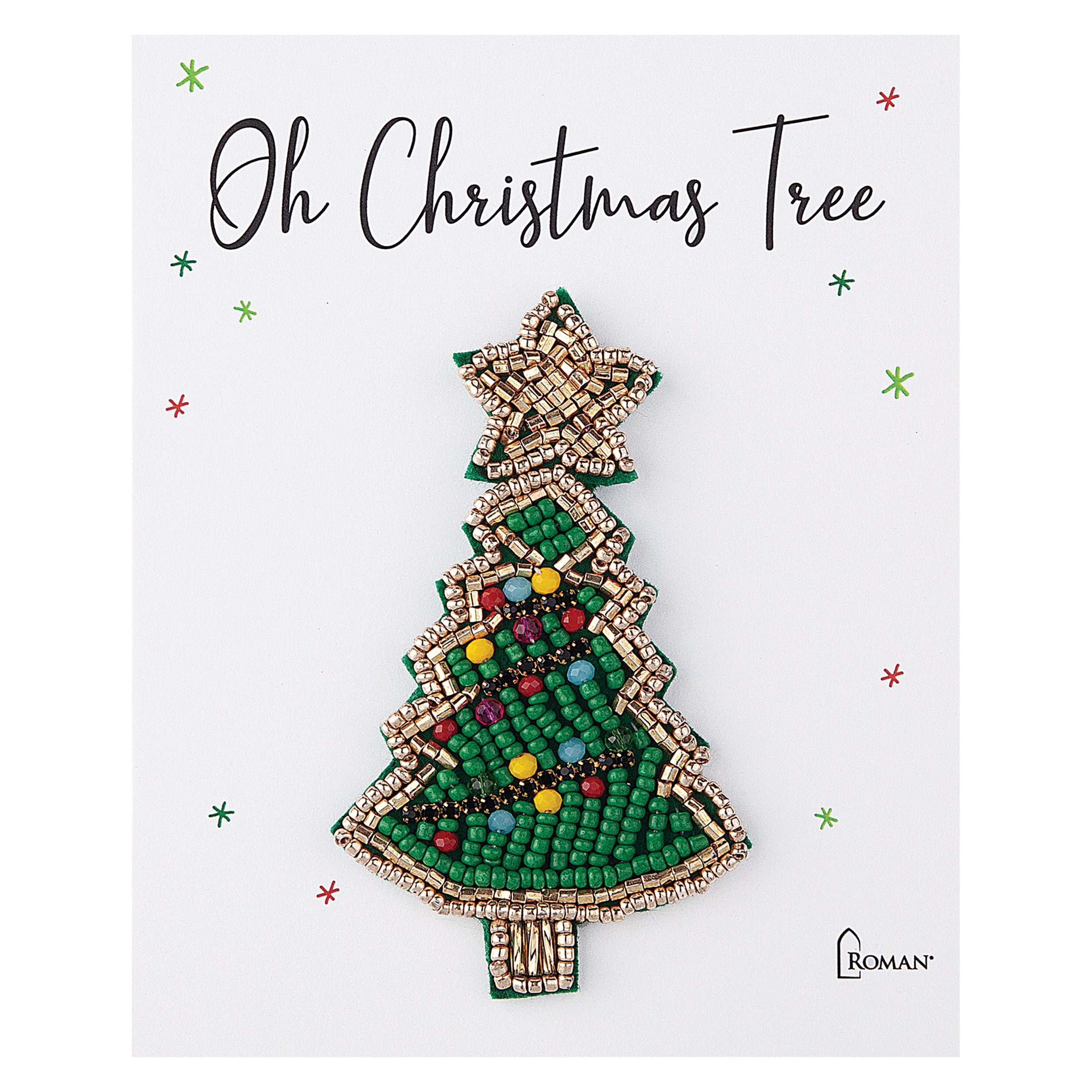 Oh Christmas Tree Beaded Pin