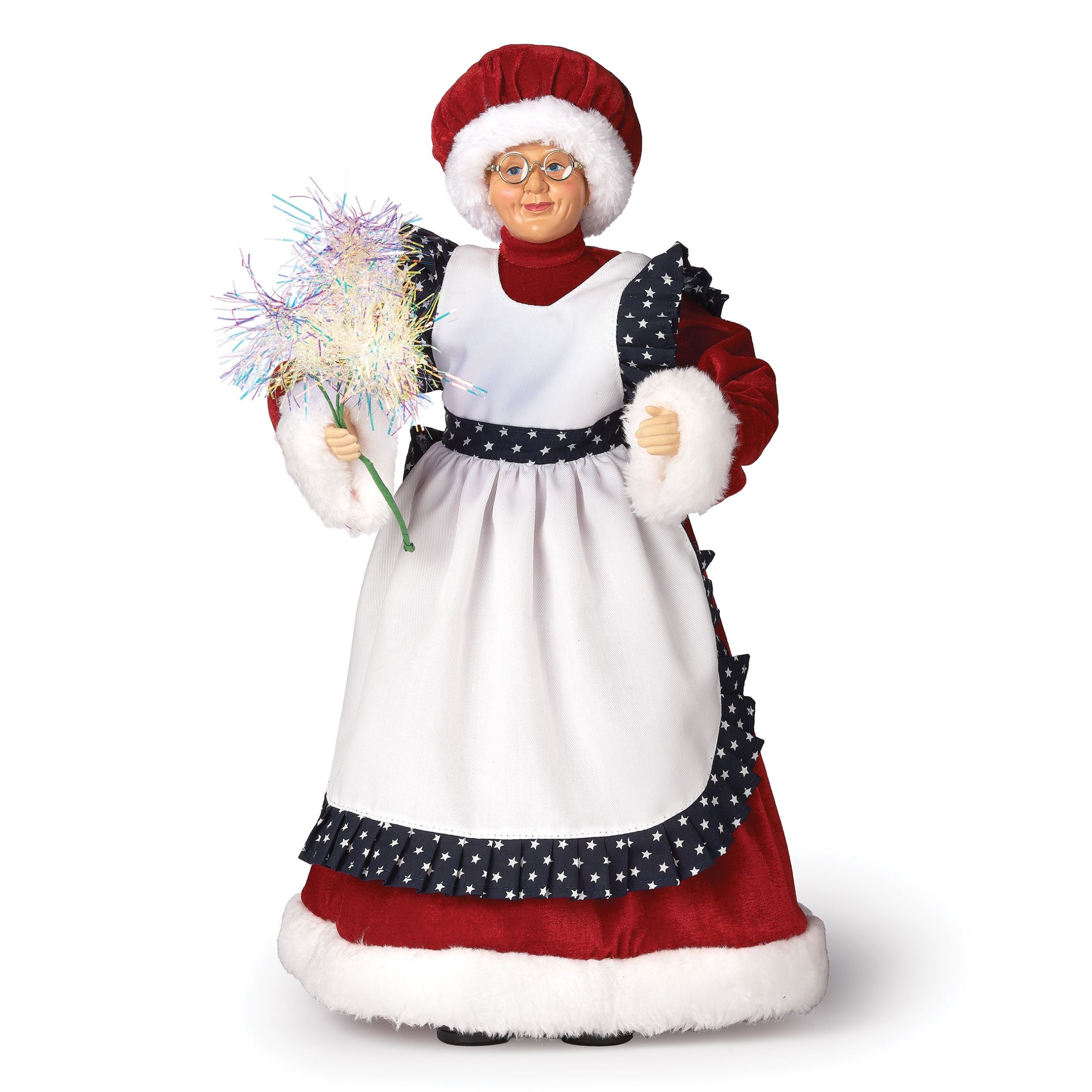 Patriotic Mrs. Claus Figure