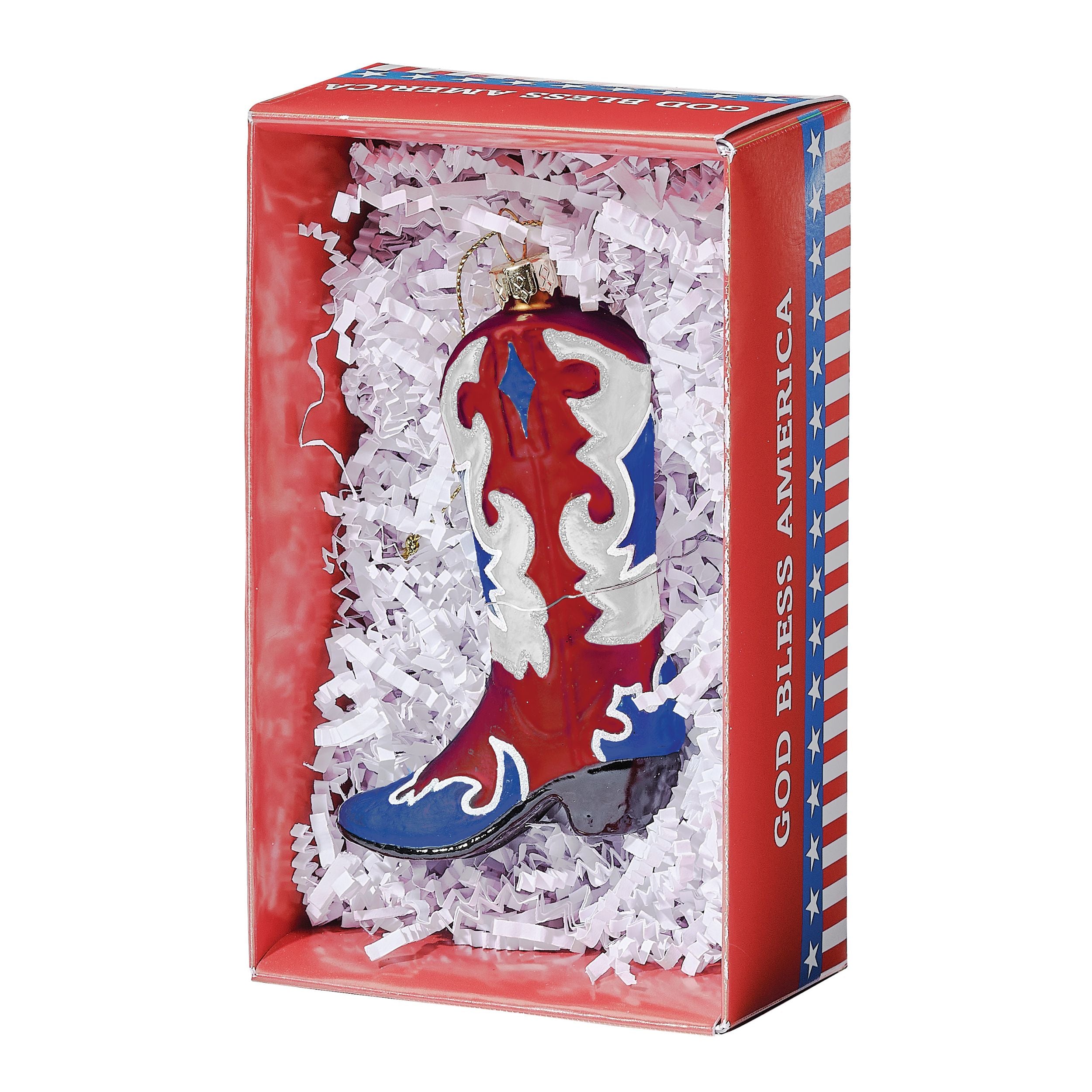 Patriotic Cowboy Boot Ornament