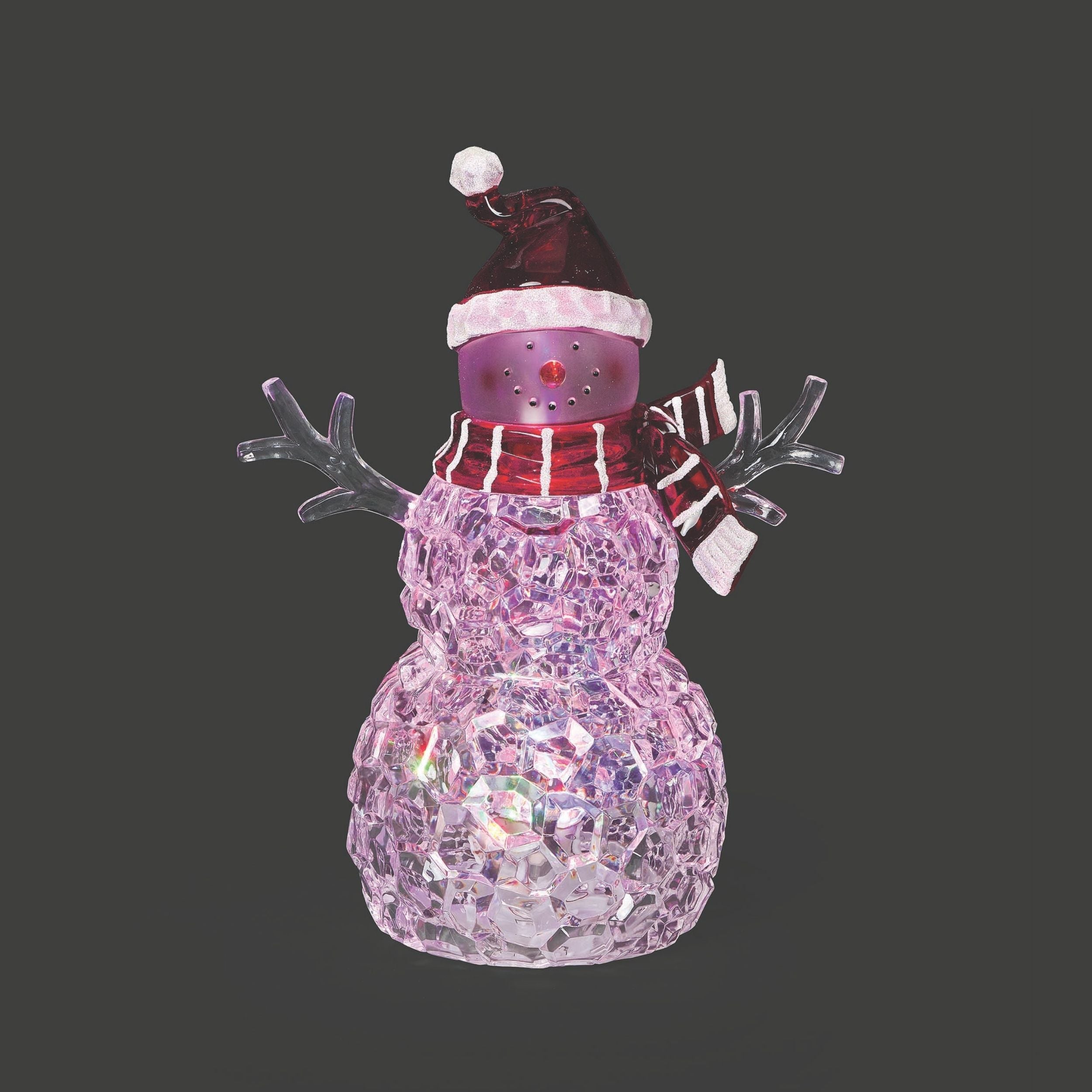 Lighted Snowman with Multicolor Lights