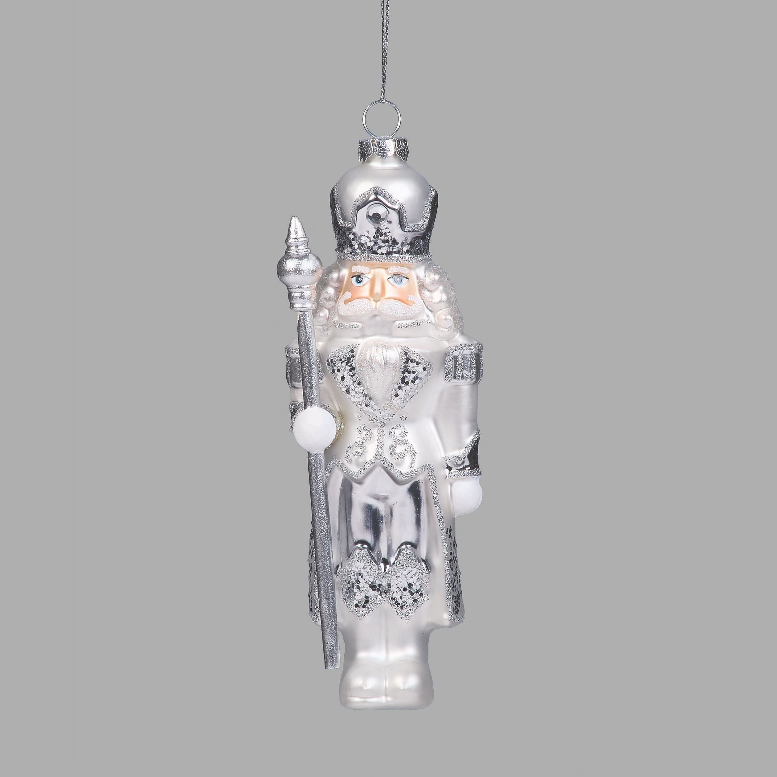 White and Silver Nutcracker Ornament
