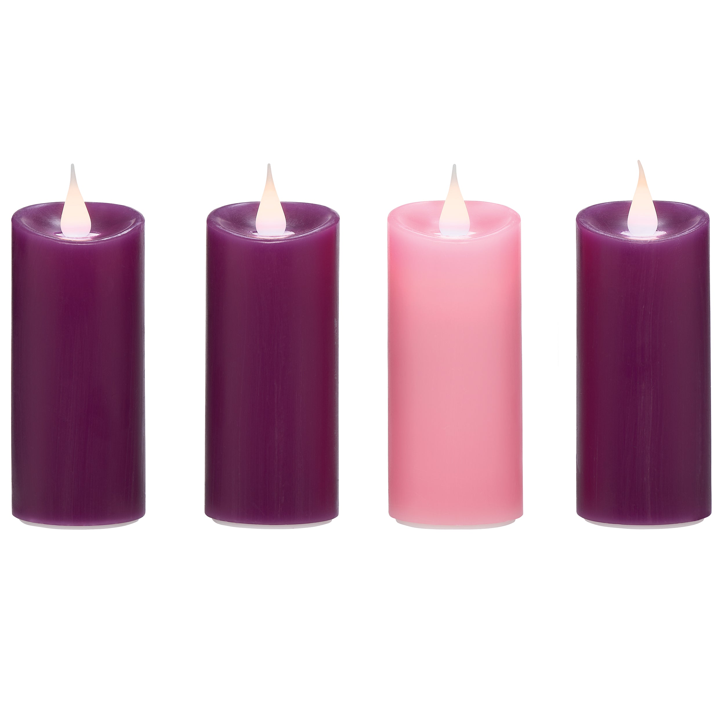 Flameless Advent Votives with Flicker Flame