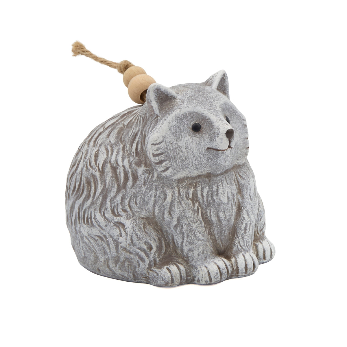 Front angled view of Pudgy Pals Fox Bell showing the fox face, detailed fur, and hanging bell
