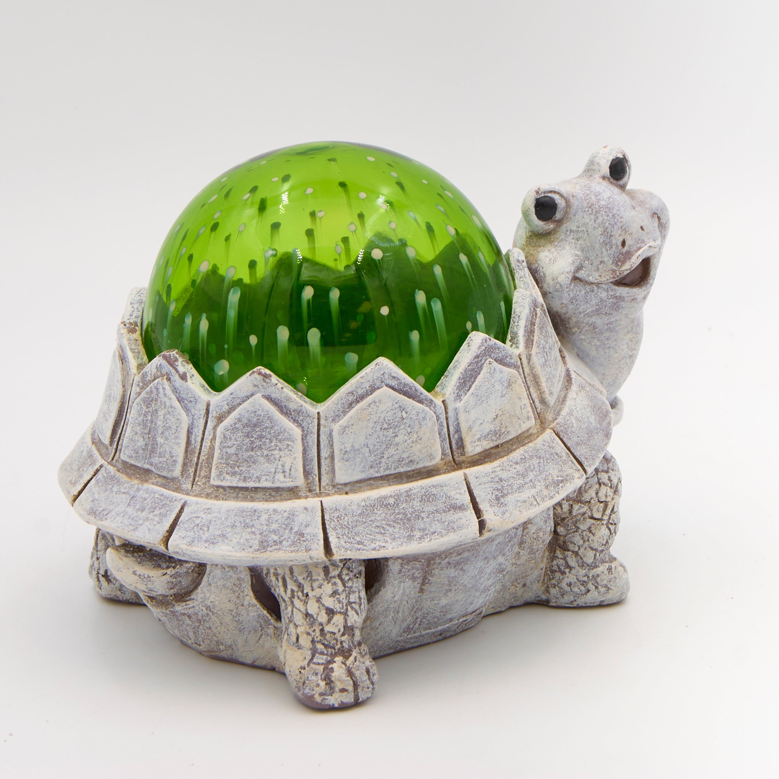 Pudgy Pals Solar-Powered Turtle Garden Statue