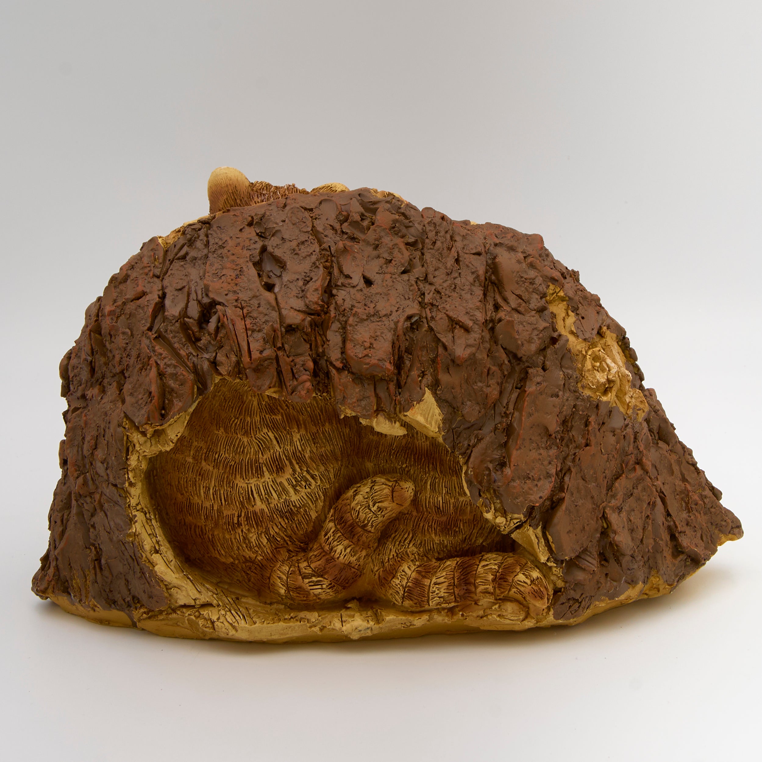 Raccoon Pair in Tree Trunk Garden Statue - Timber Tails Collection