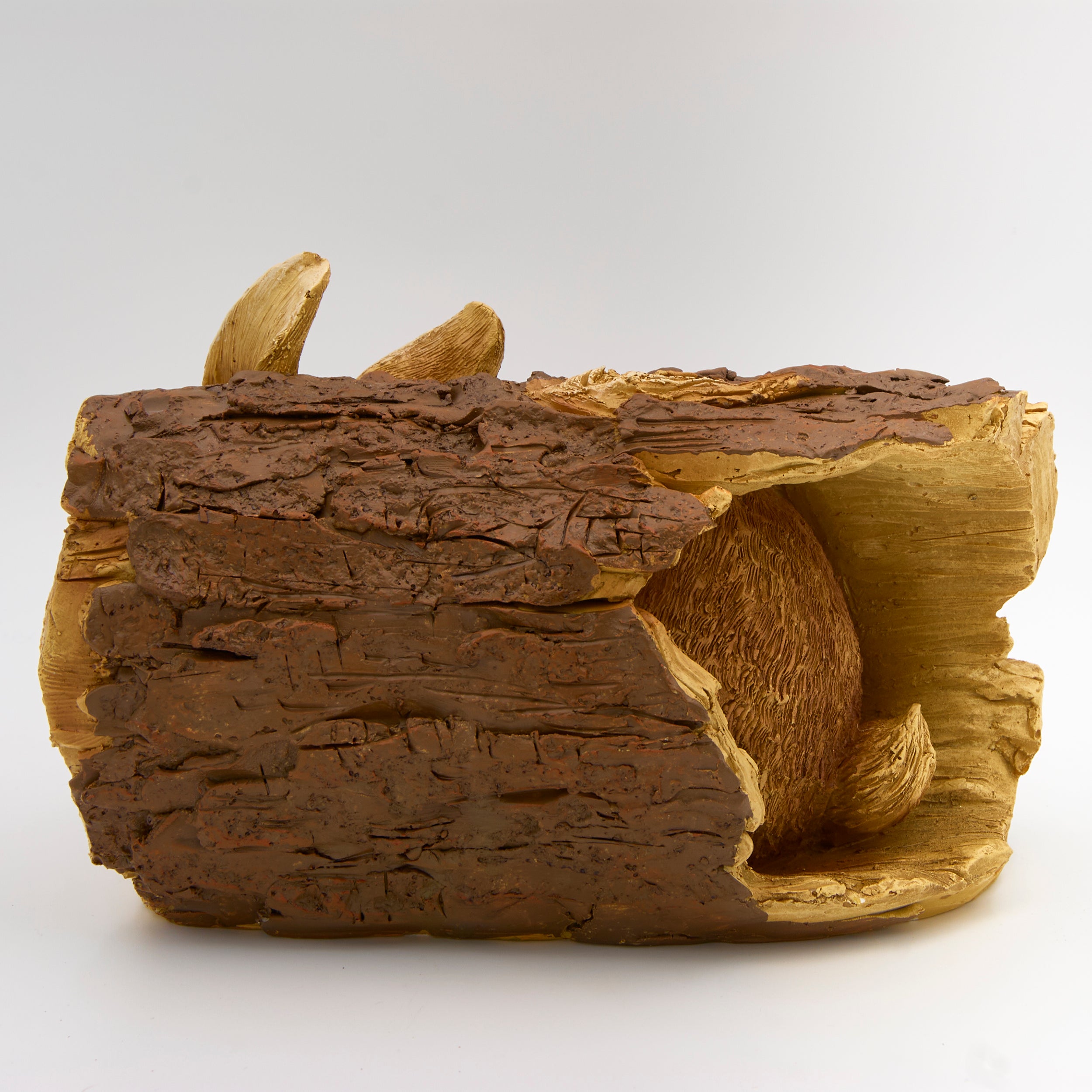 Bunny in Tree Trunk Garden Statue-Timber Tails Collection