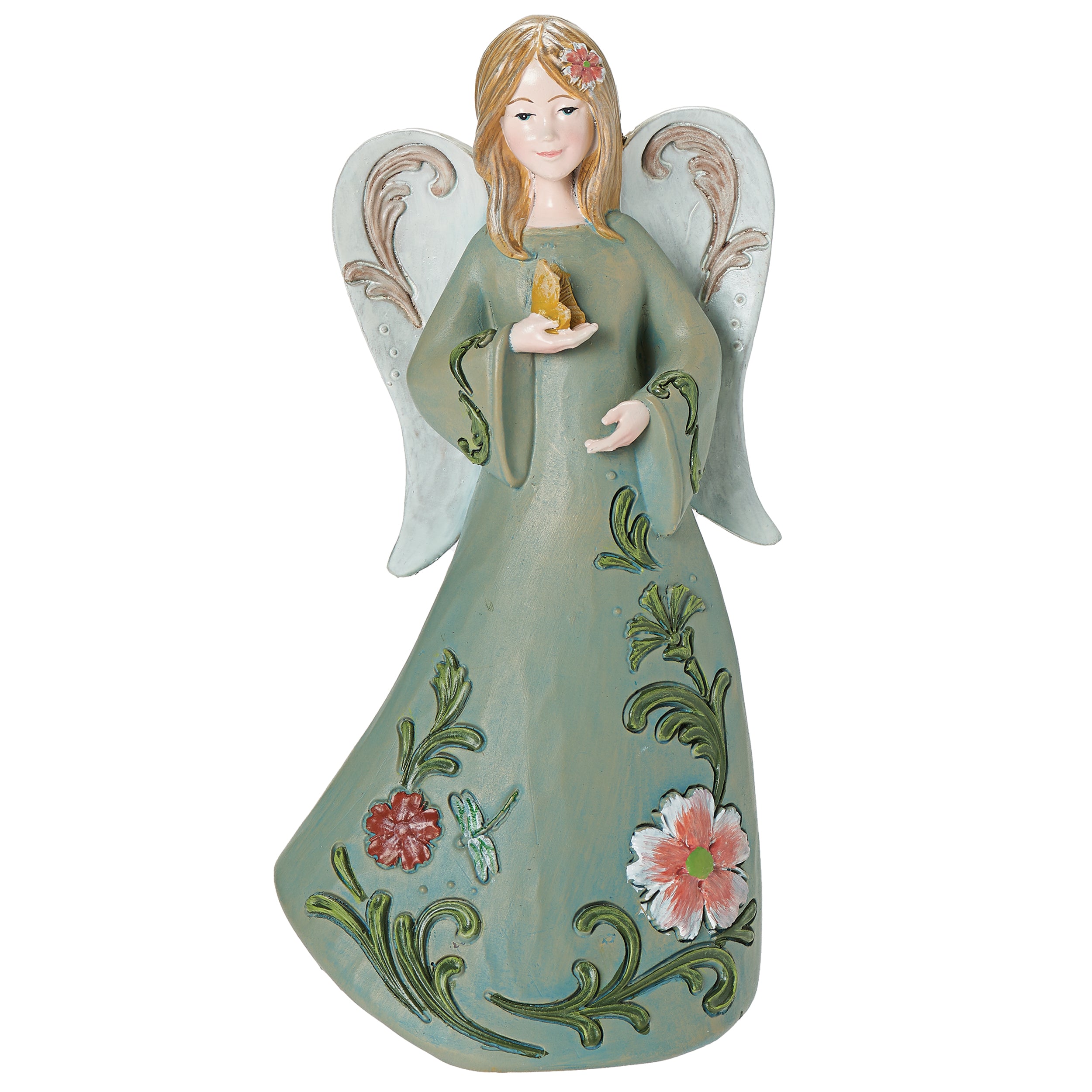 Graceful Angel Holding Butterfly Figure