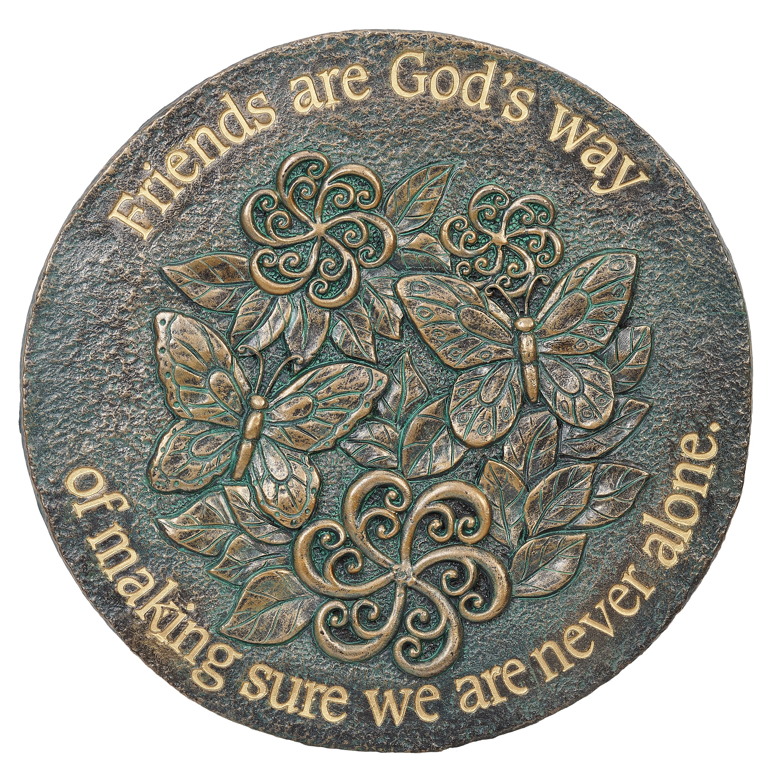 Friends Are God's Way Bronze Stepping Stone