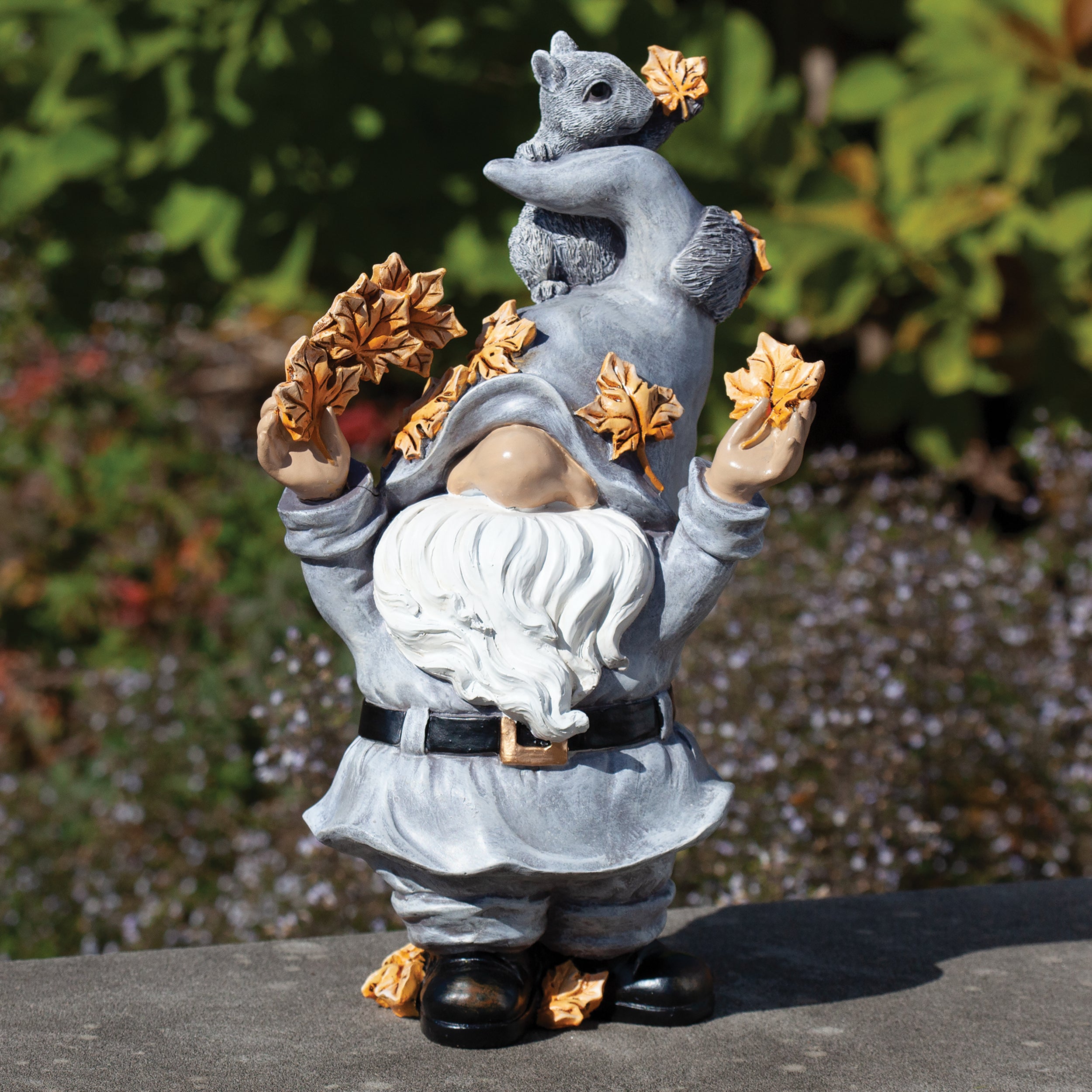 Harvest Gnome & Squirrel Garden Statue