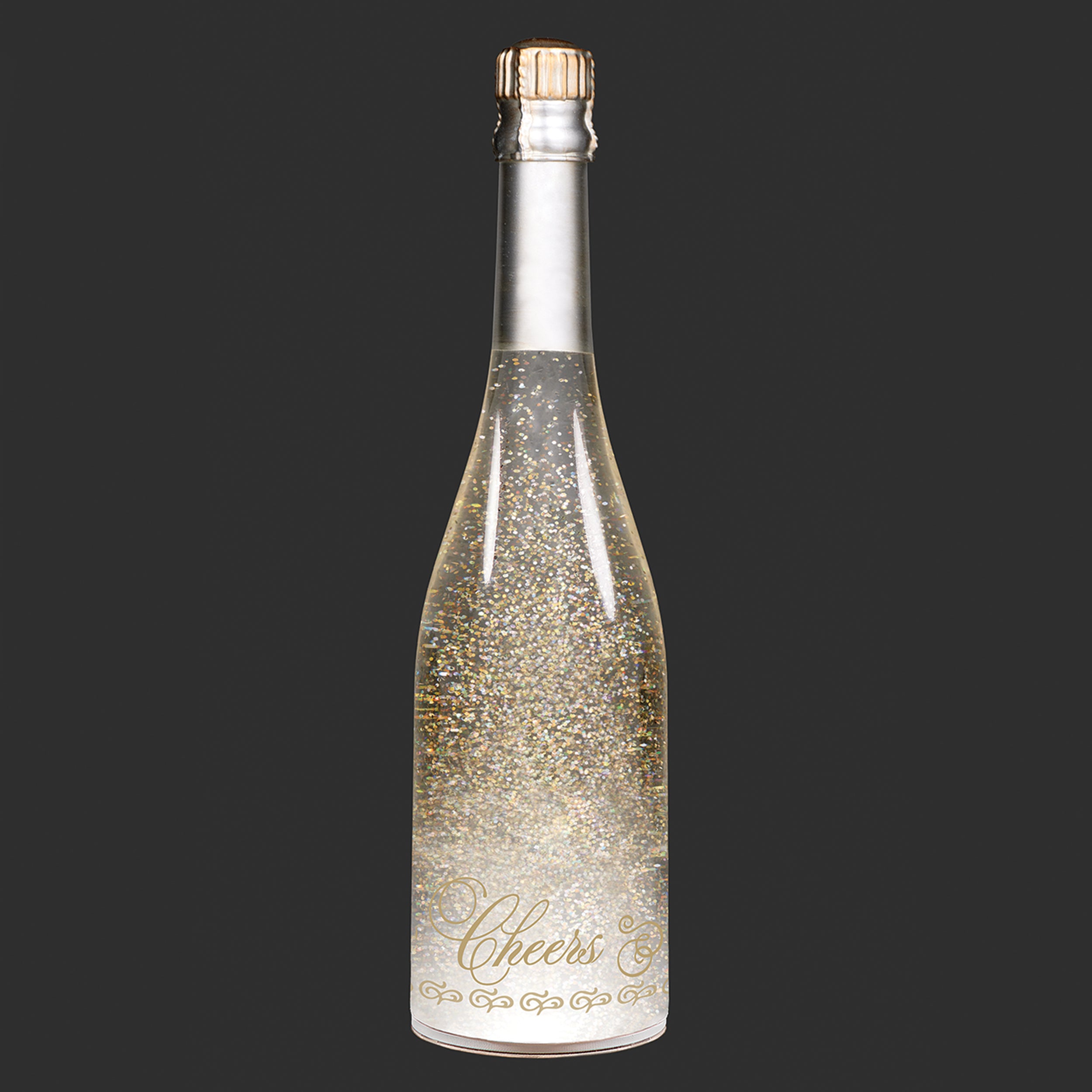 Confetti Lites Lighted Swirl Champagne Bottle