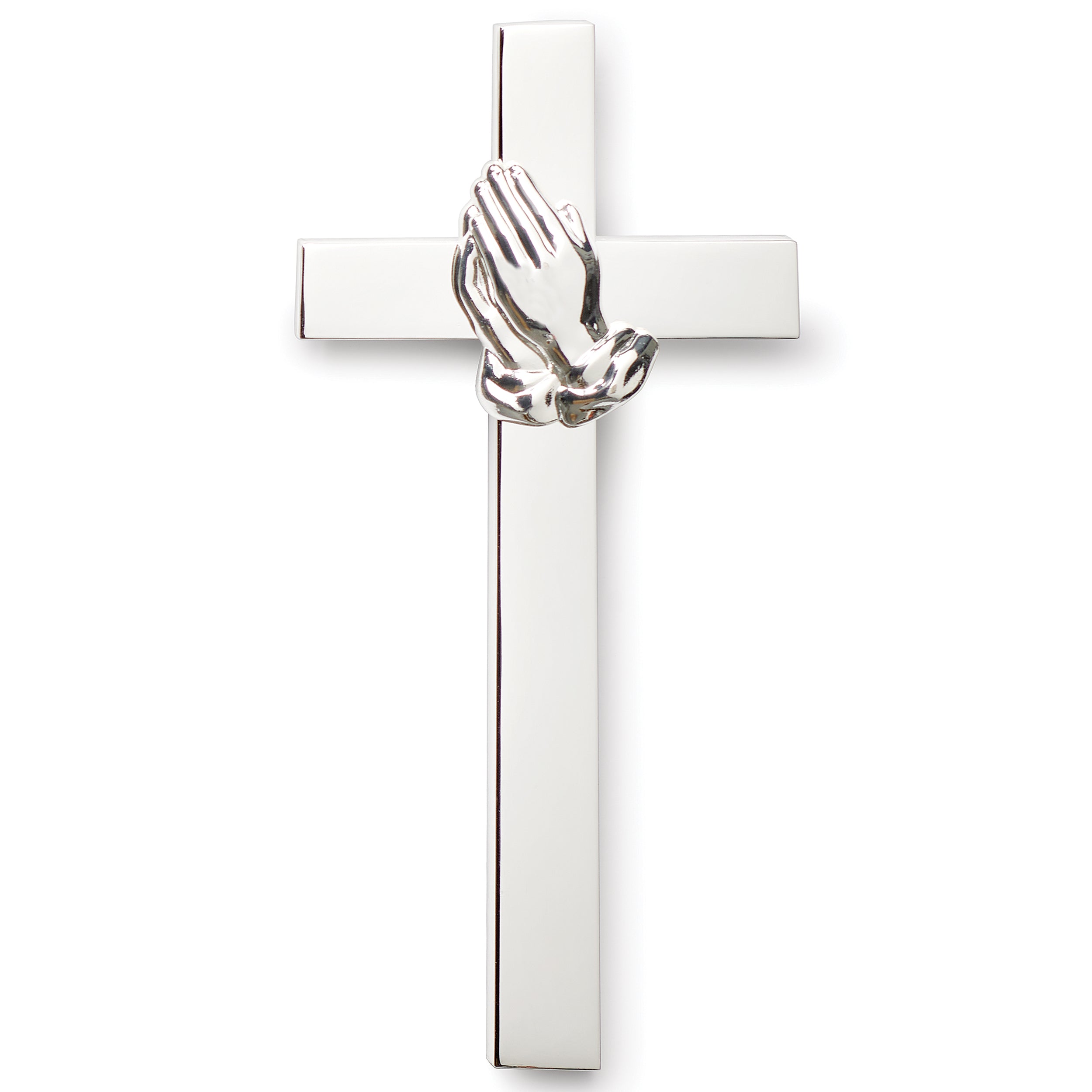 Caroline Collection Silver Praying Hands Wall Cross