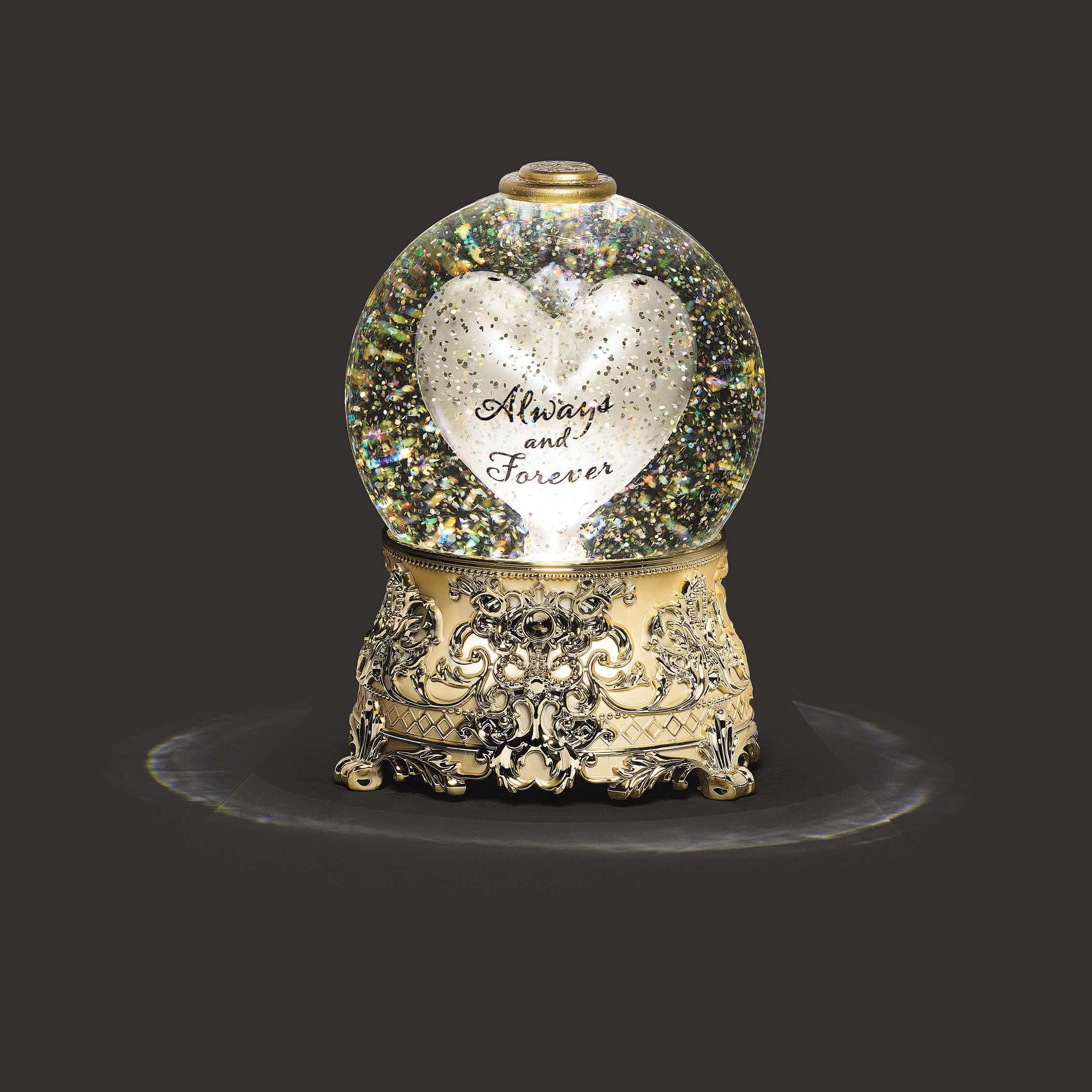 Swirl Heart Glitterdome Decor