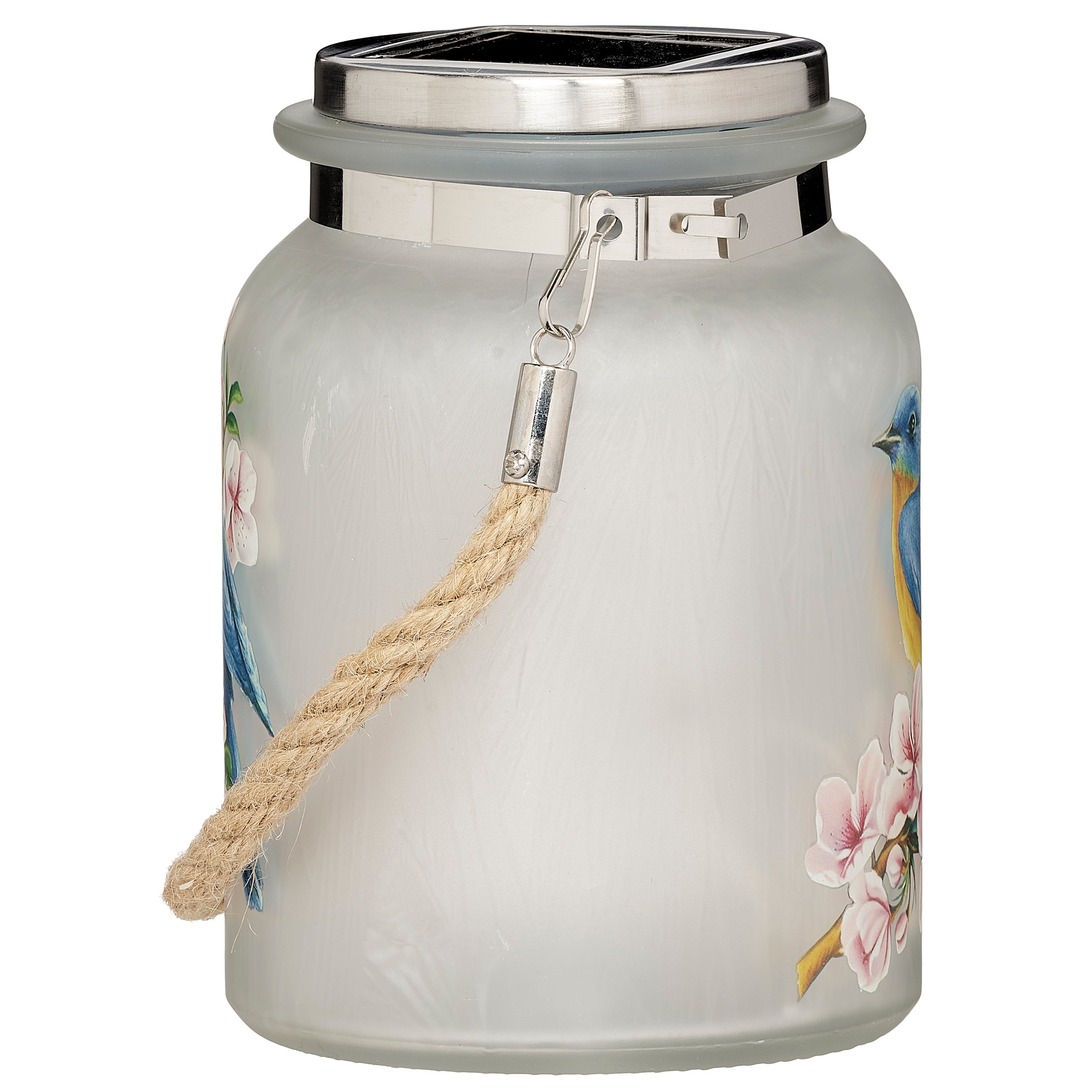 Solar-Powered Nature Jar Garden Light with Stake