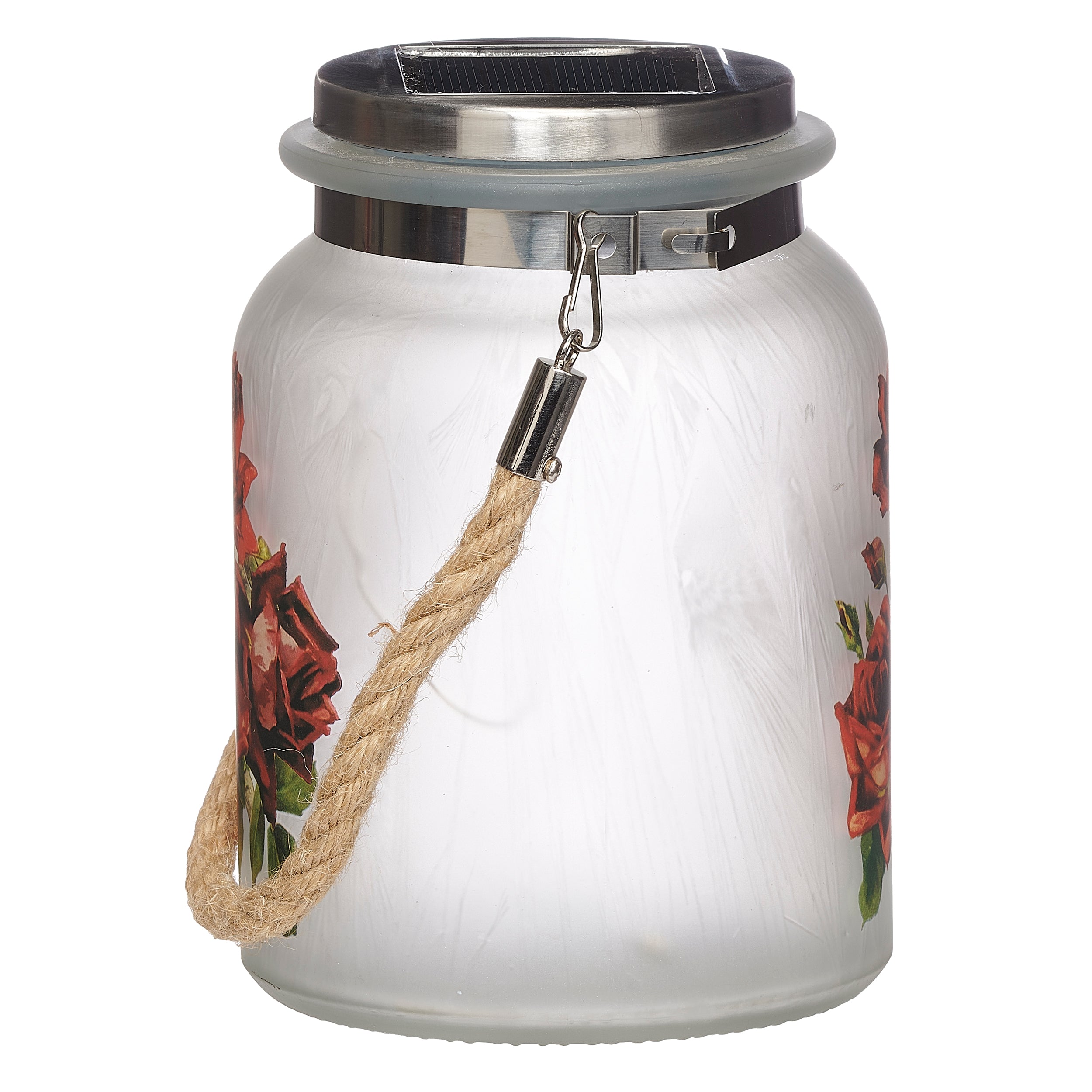 Solar-Powered Nature Jar Garden Light with Stake