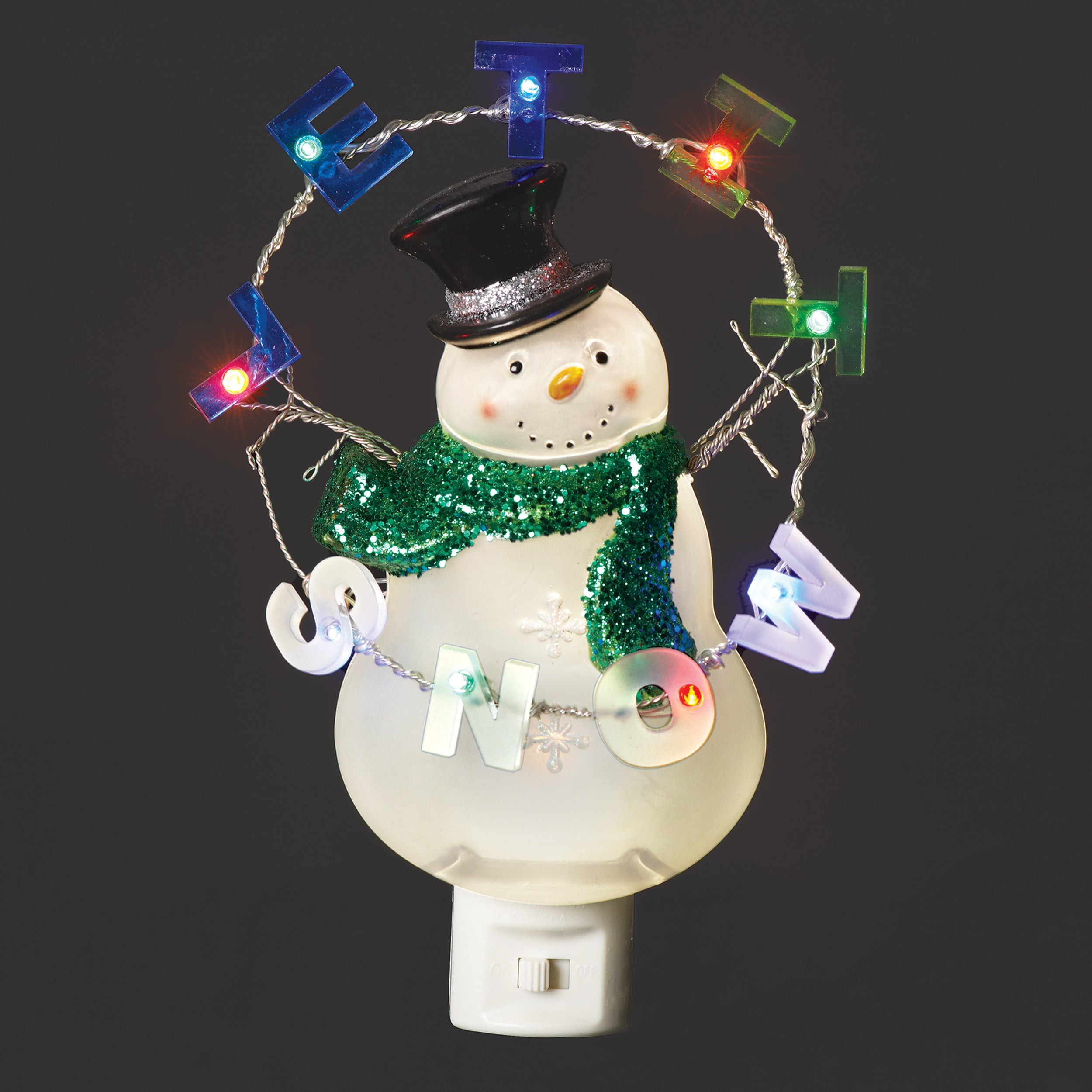 Roman Lights "Let It Snow" Snowman Night-Light
