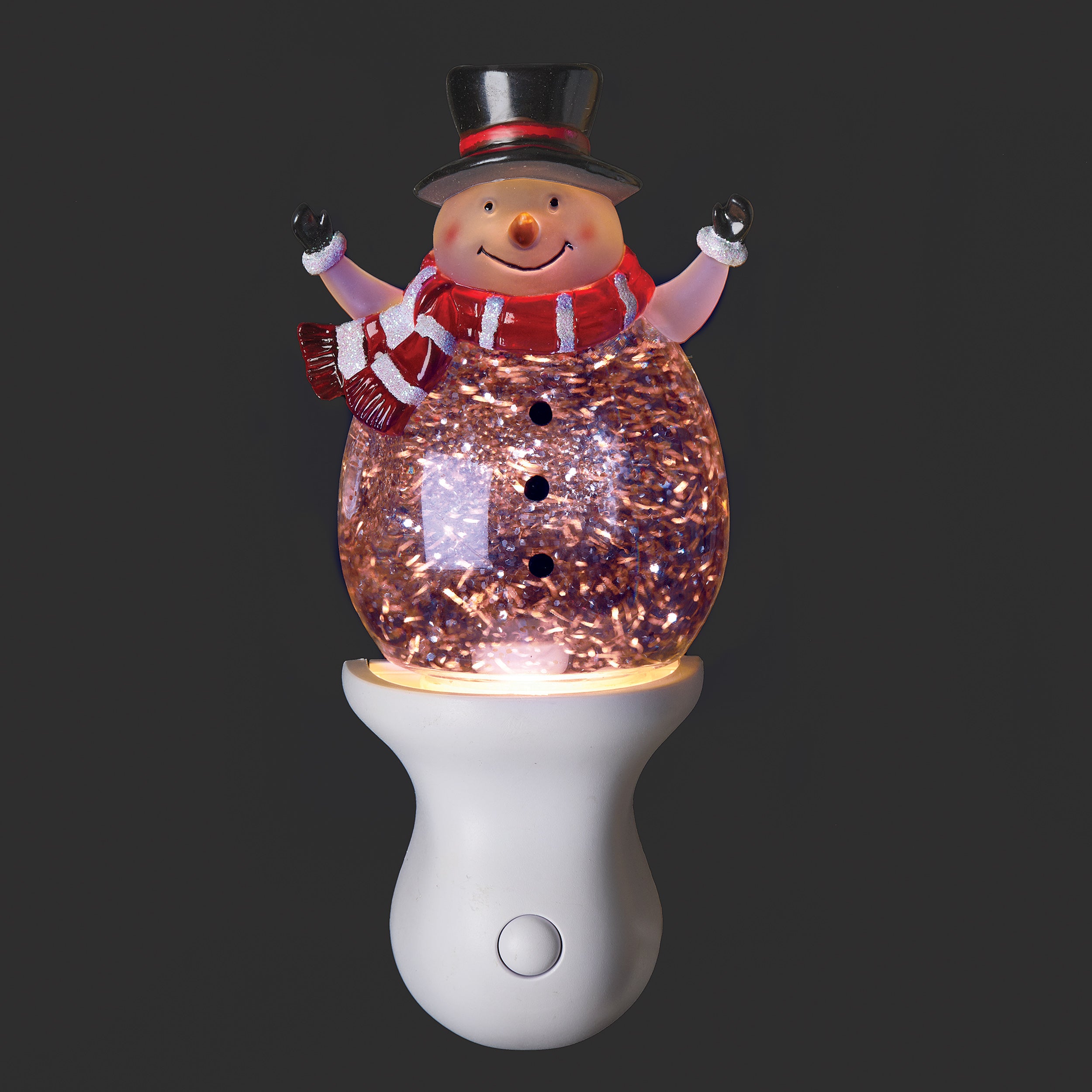 Roman Lights Swirling Snowman Night-Light