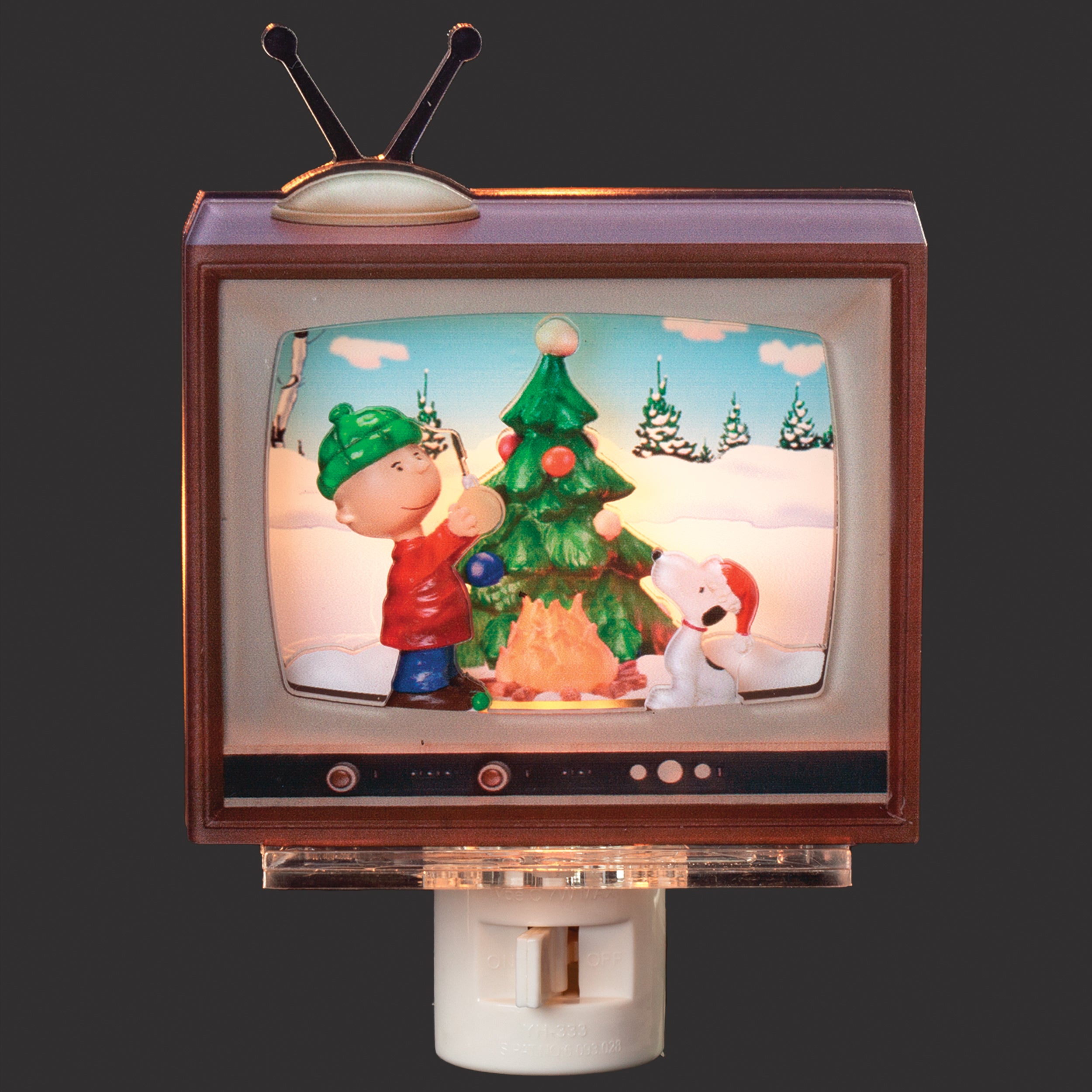Peanuts Vintage TV Christmas Tree Night-Light