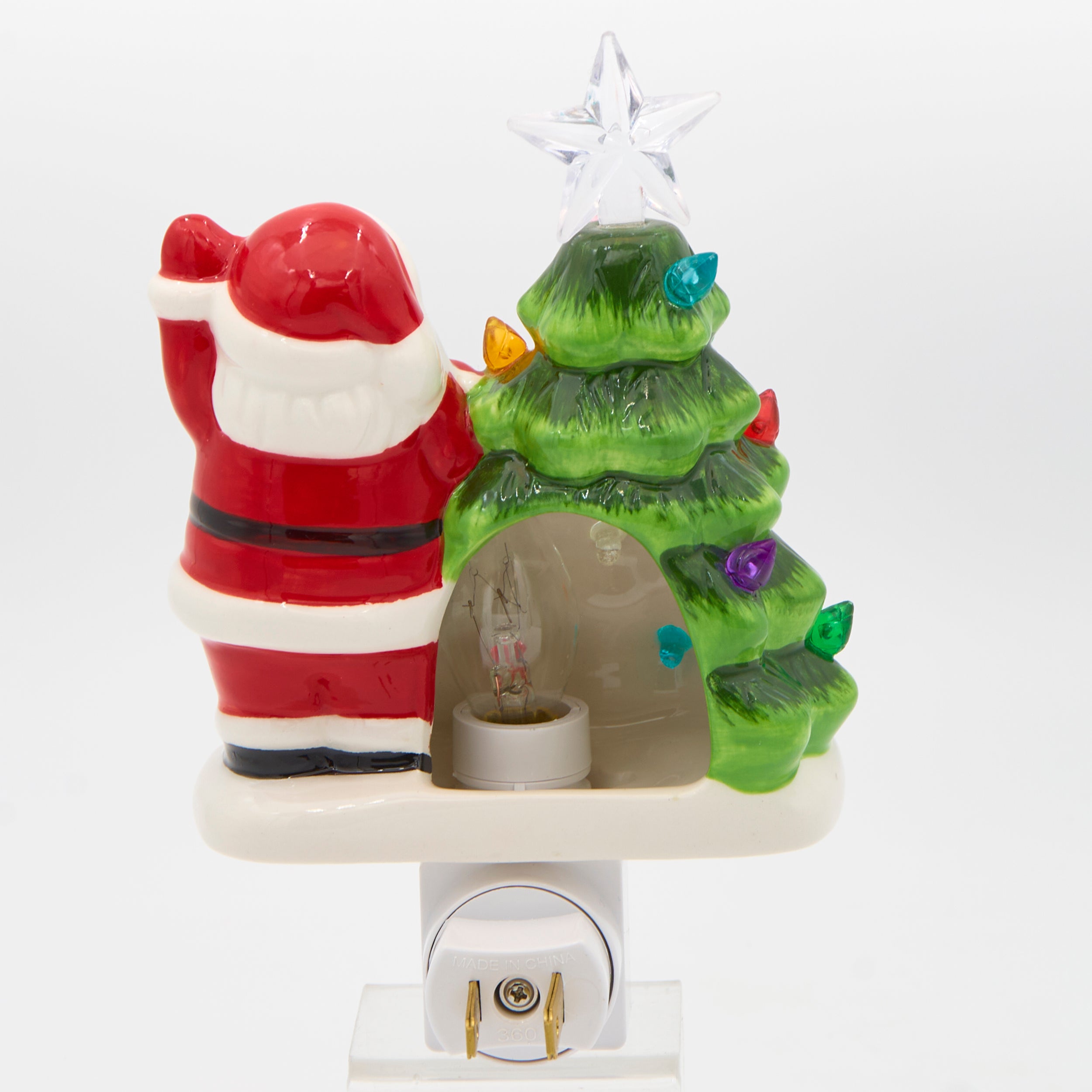 Roman Lights Santa & Christmas Tree Night-Light