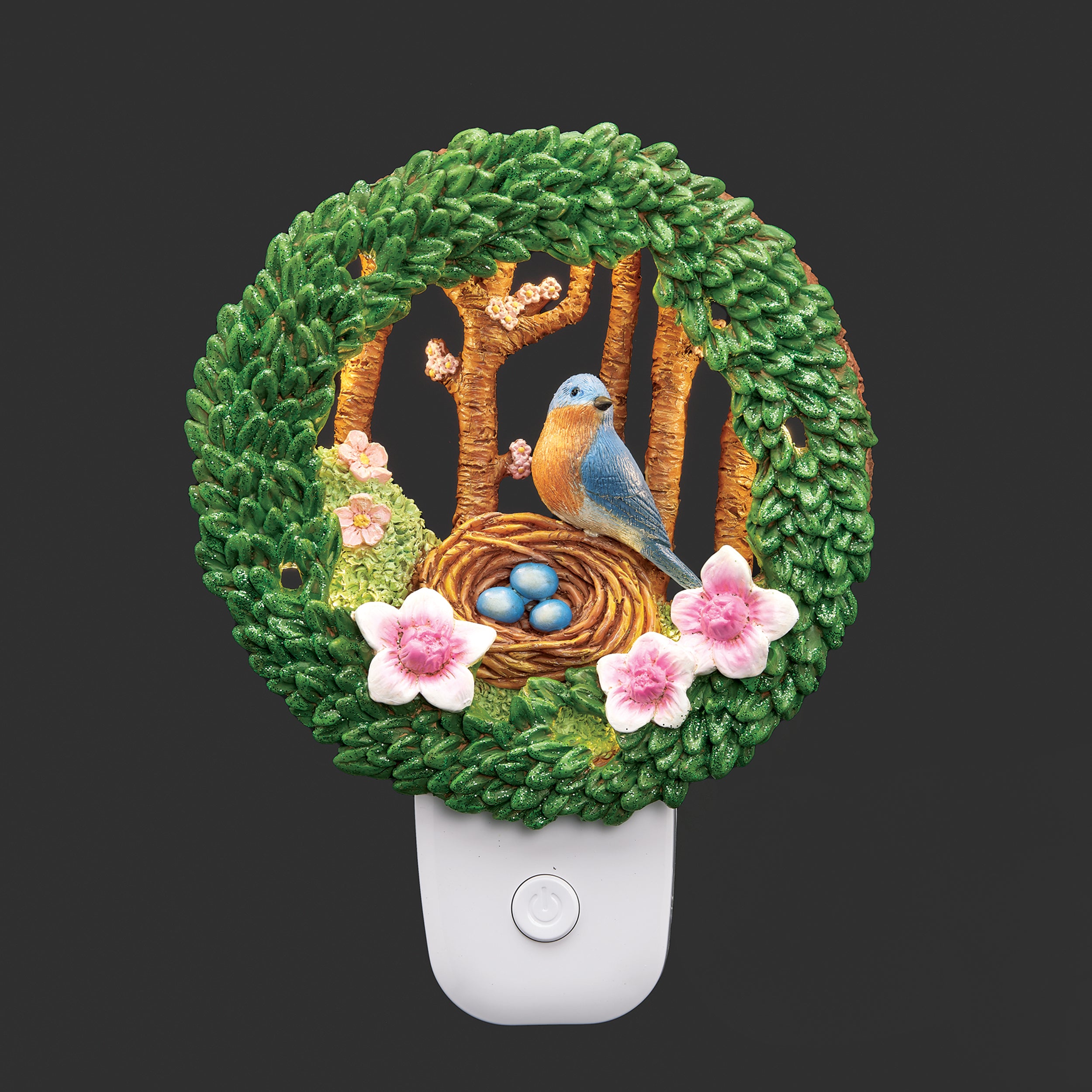 Roman Lights Bluebird Wreath Night-Light