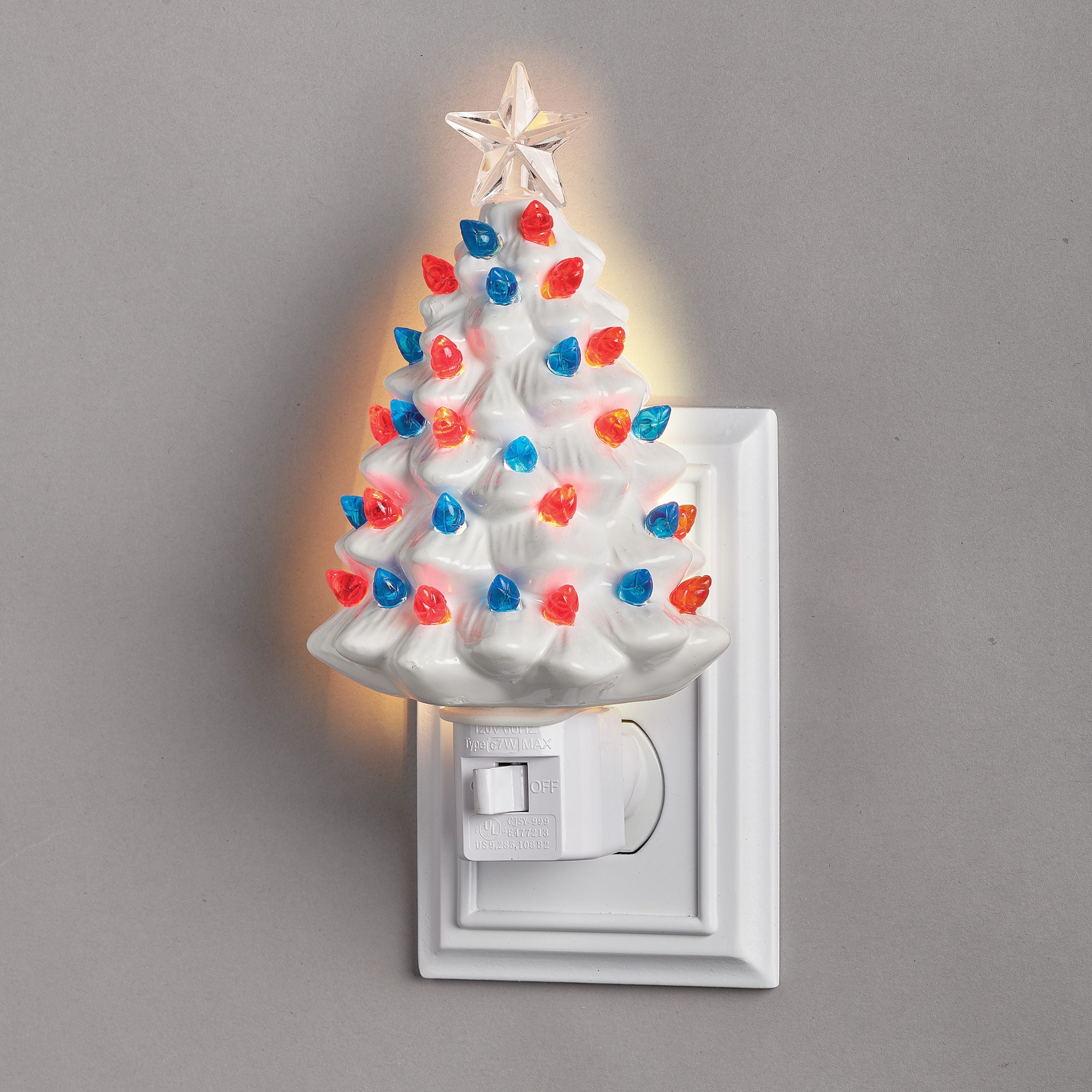 Roman Lights Red, White, & Blue Tree Night-Light