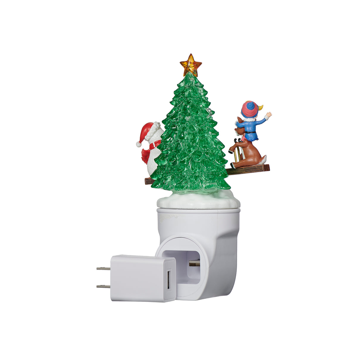 Rear angle view of Rudolph & Friends Seesaw Night-Light