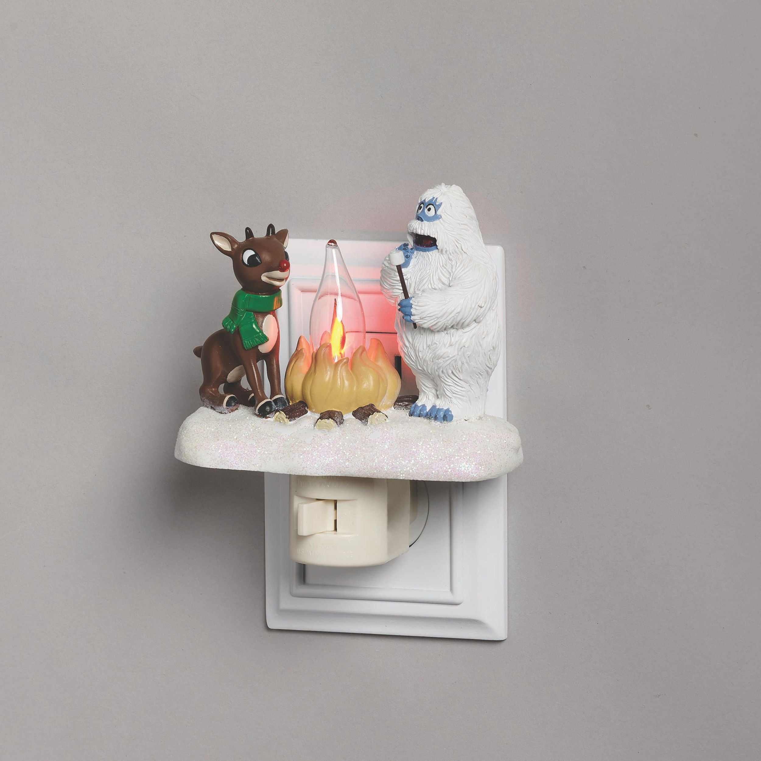 Roman Lights Rudolph & Bumble Campfire Night-Light