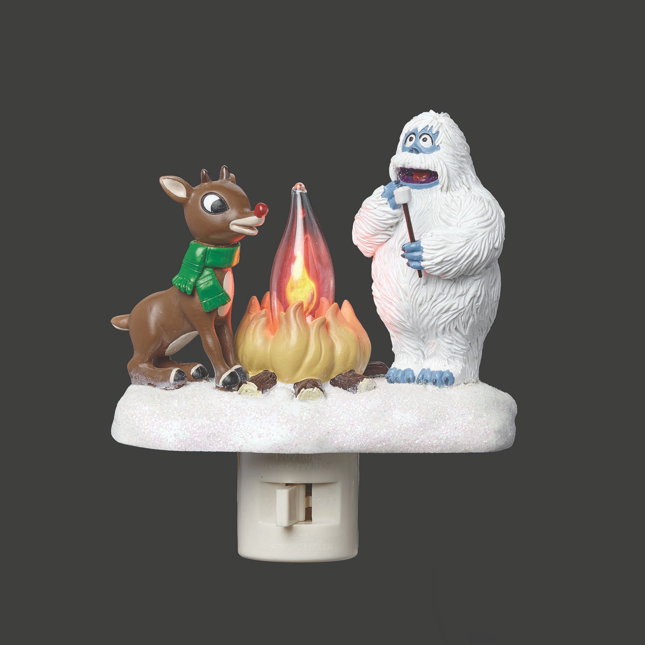 Roman Lights Rudolph & Bumble Campfire Night-Light