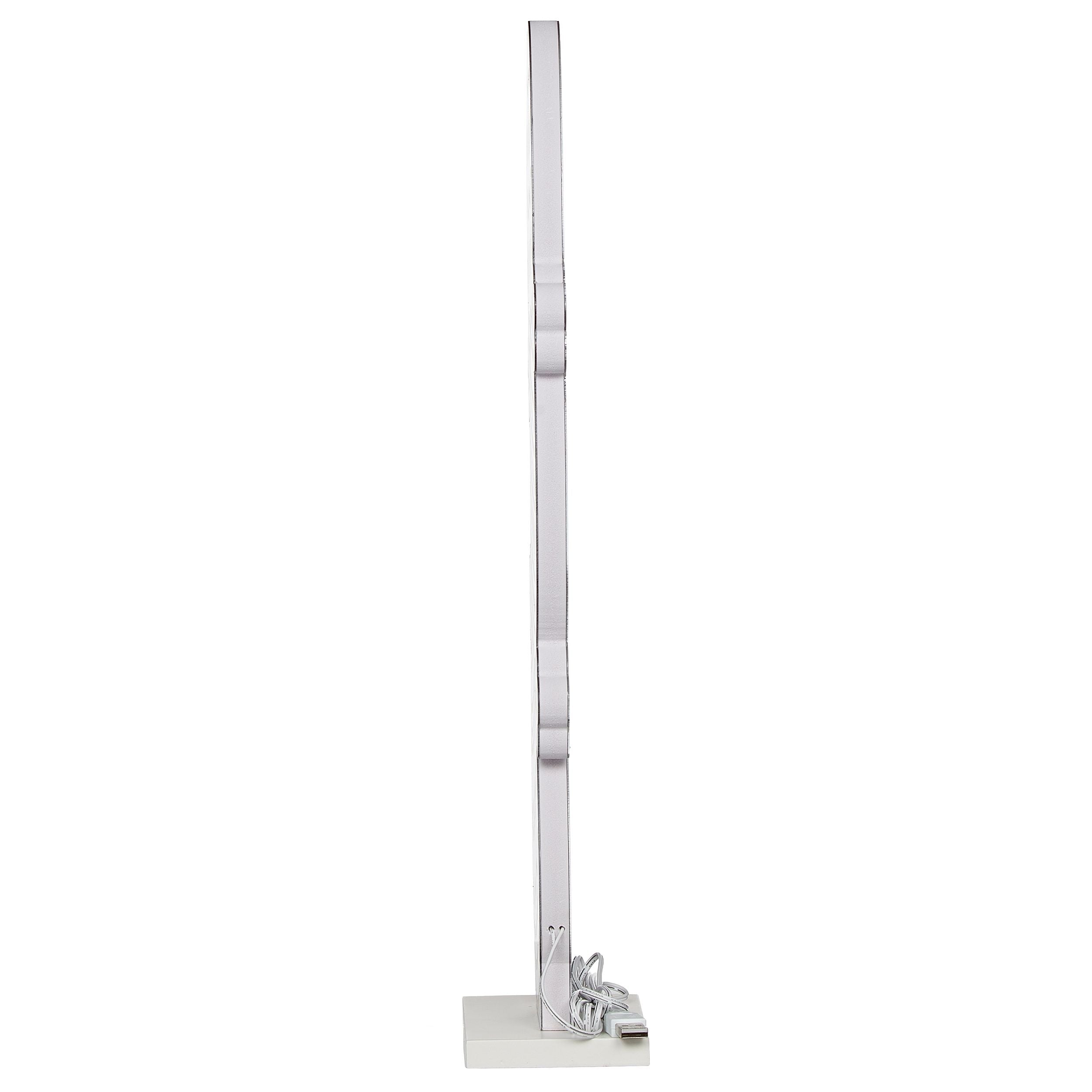 Metal stand with a rectangular base on a white background