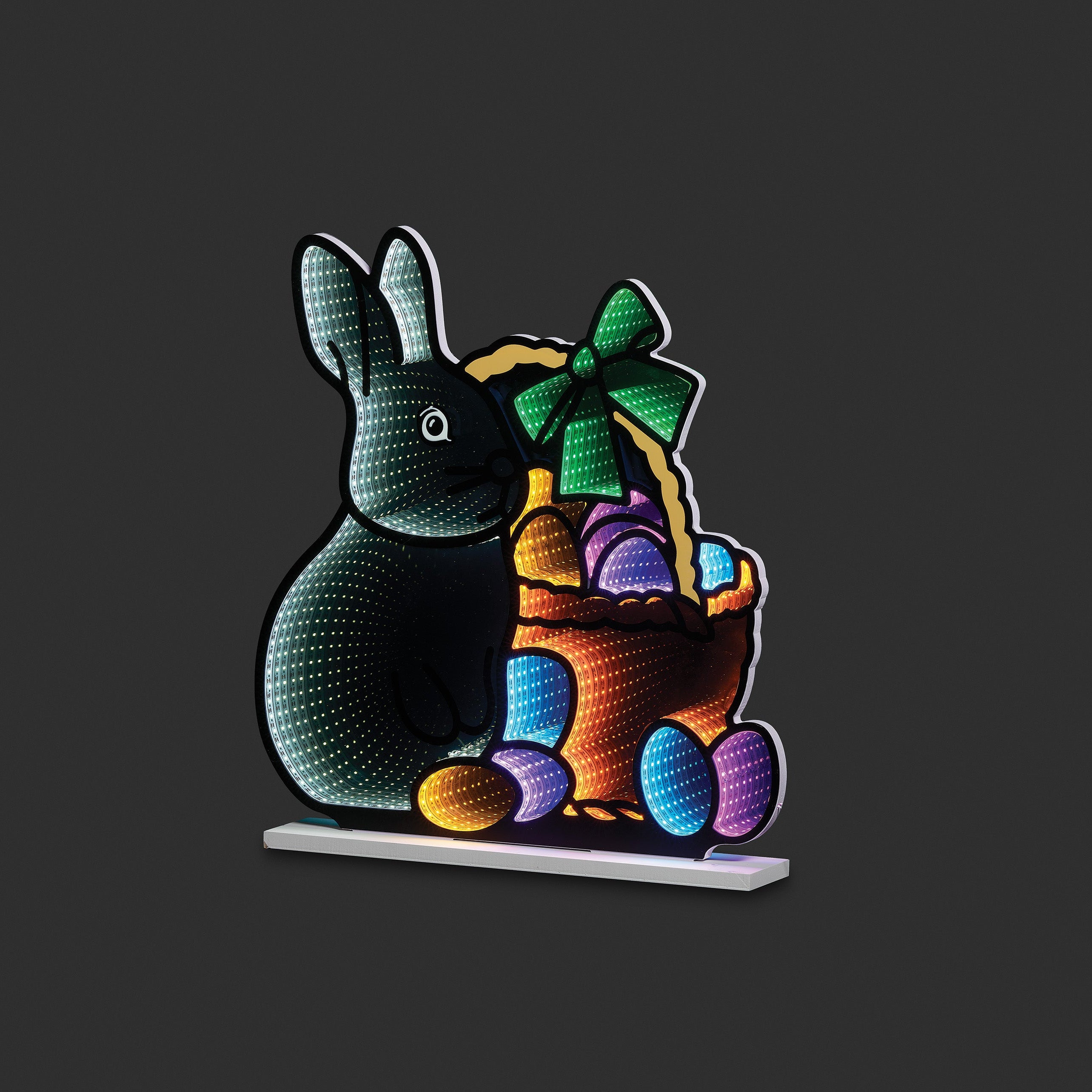 Roman Lights Eternity Easter Bunny with Basket Table Decor