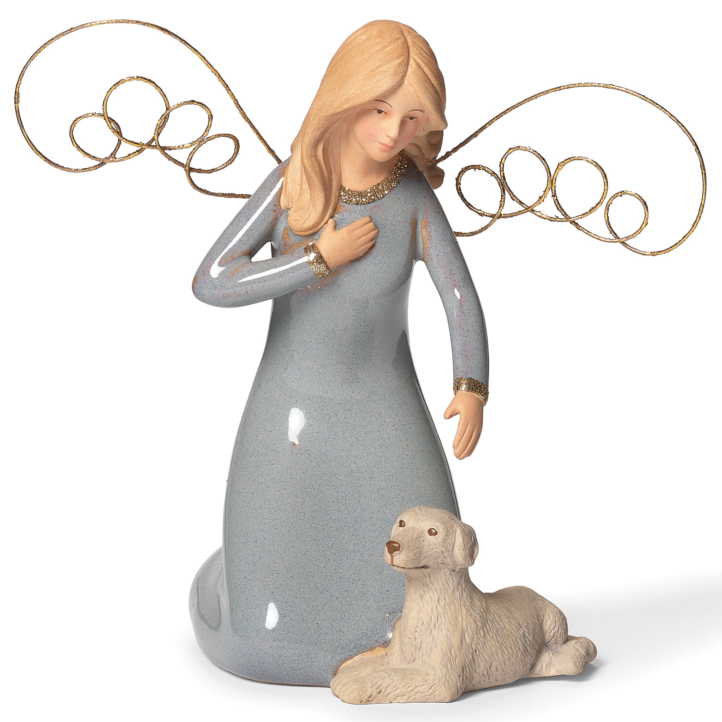 Angel with Dog Figure