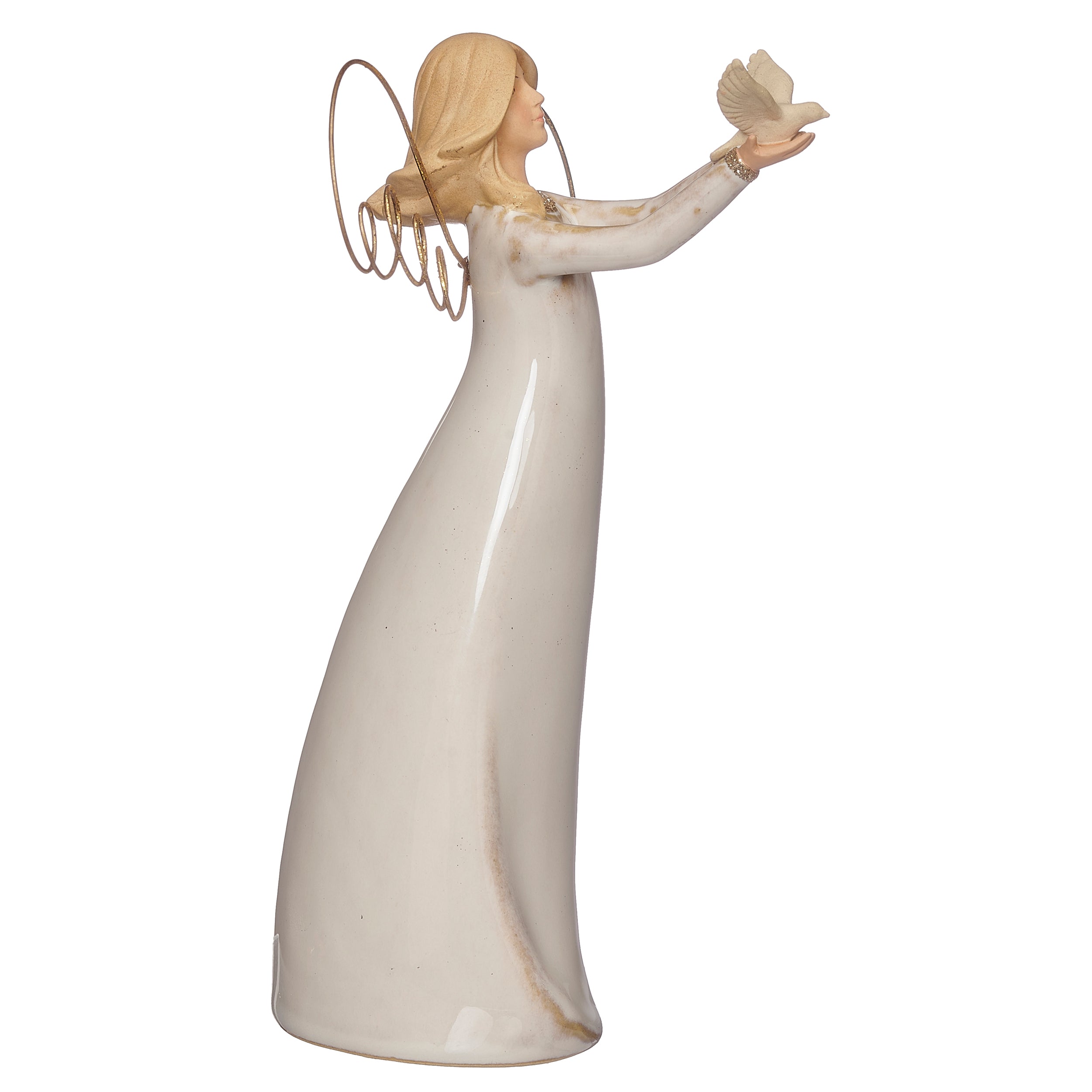 Angel Holding Dove Figure