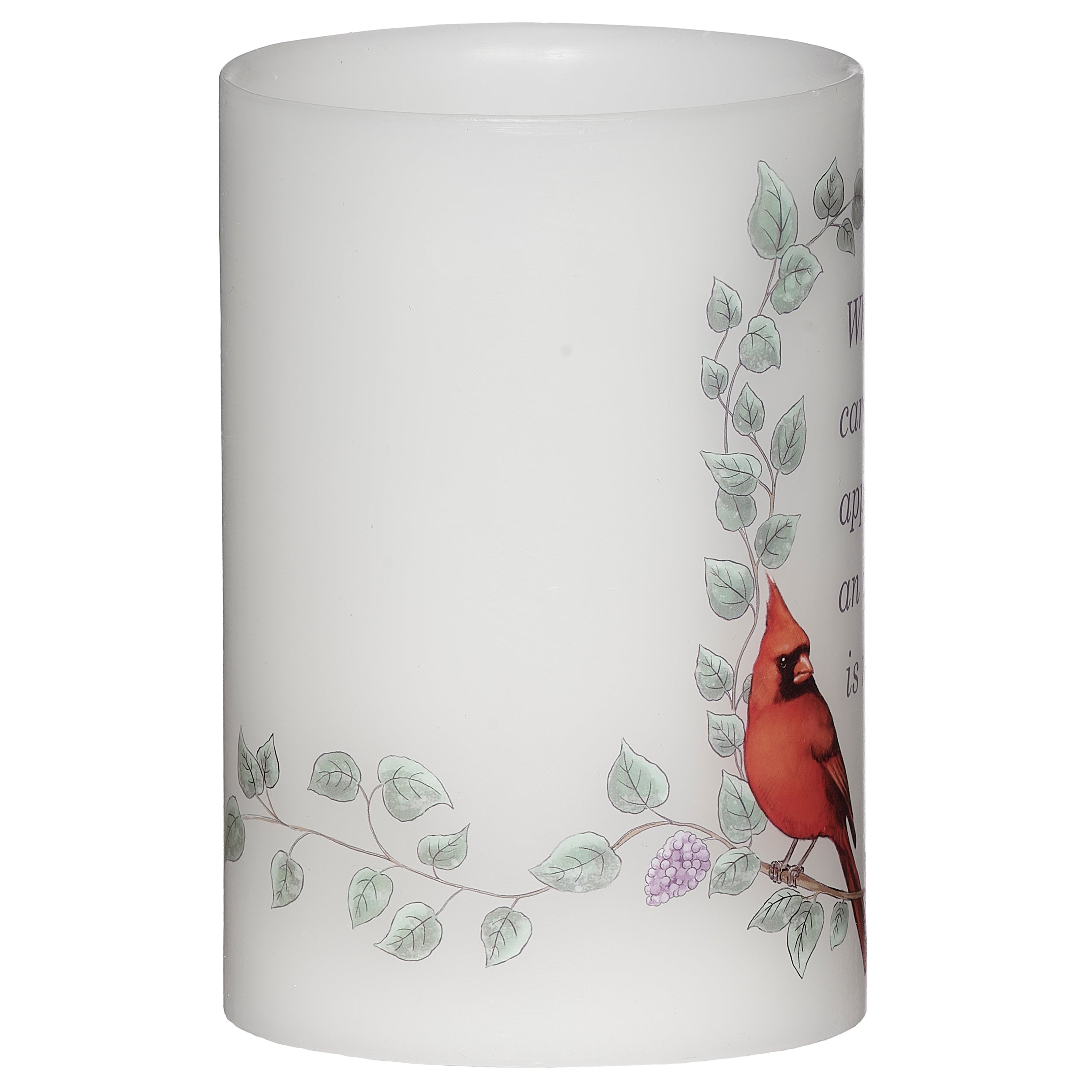 Cardinal Memorial LED Lighted Candle