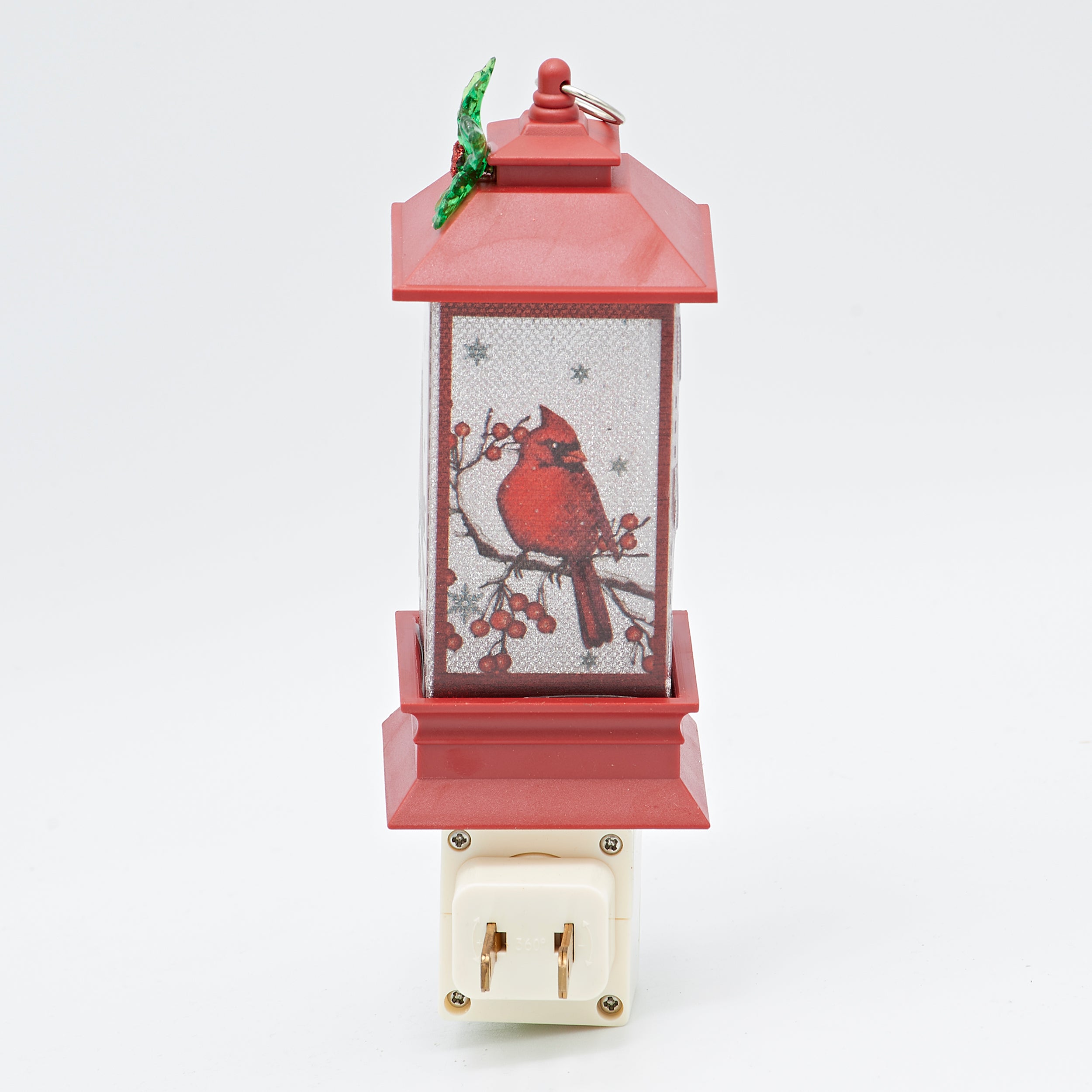 Roman Lights Red Lantern with Cardinal Night-Light