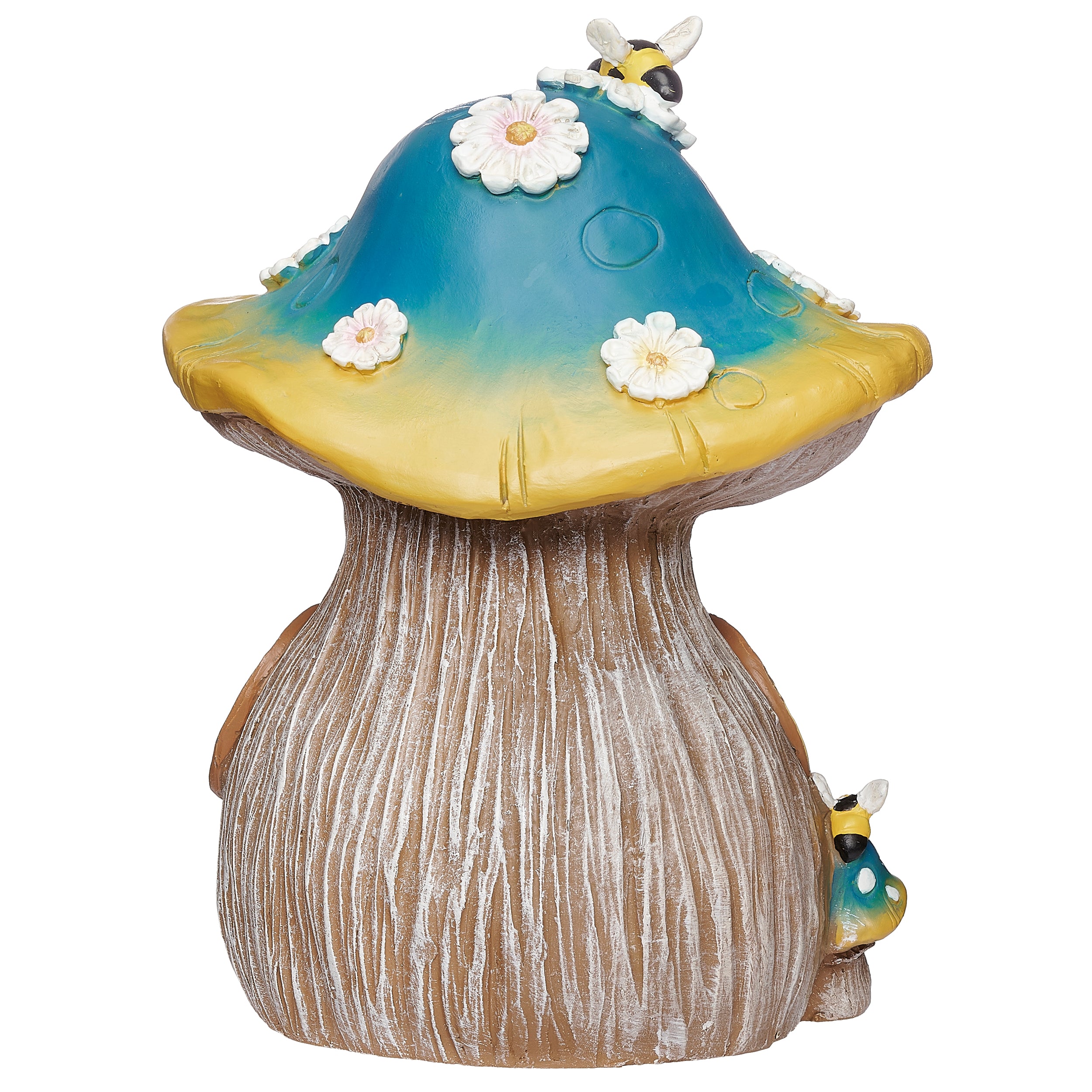 Busy Bee Bungalow Mushroom House Garden Statue