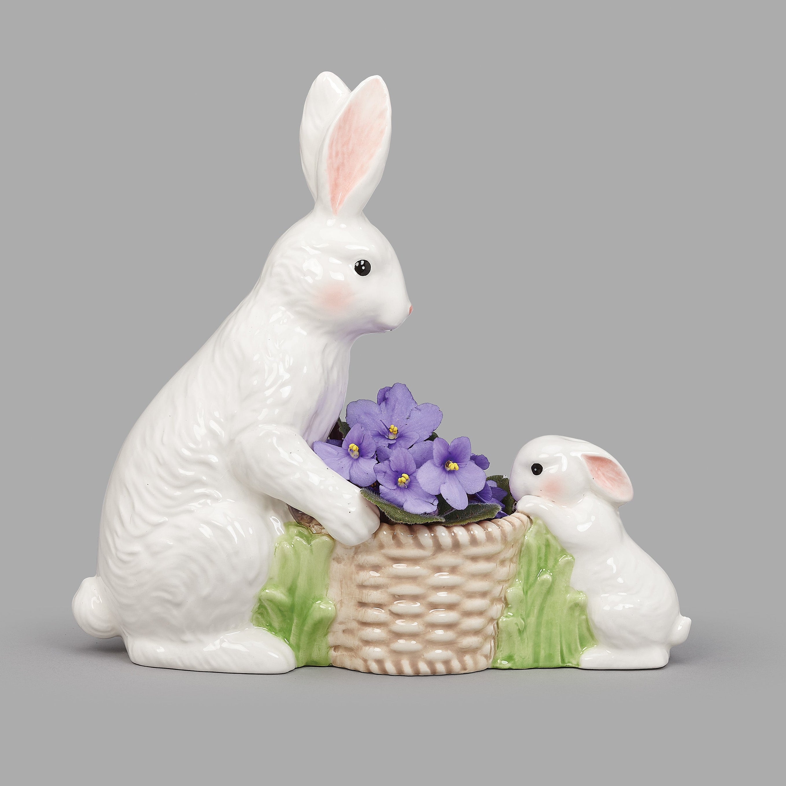 Adult & Baby Bunny Planter