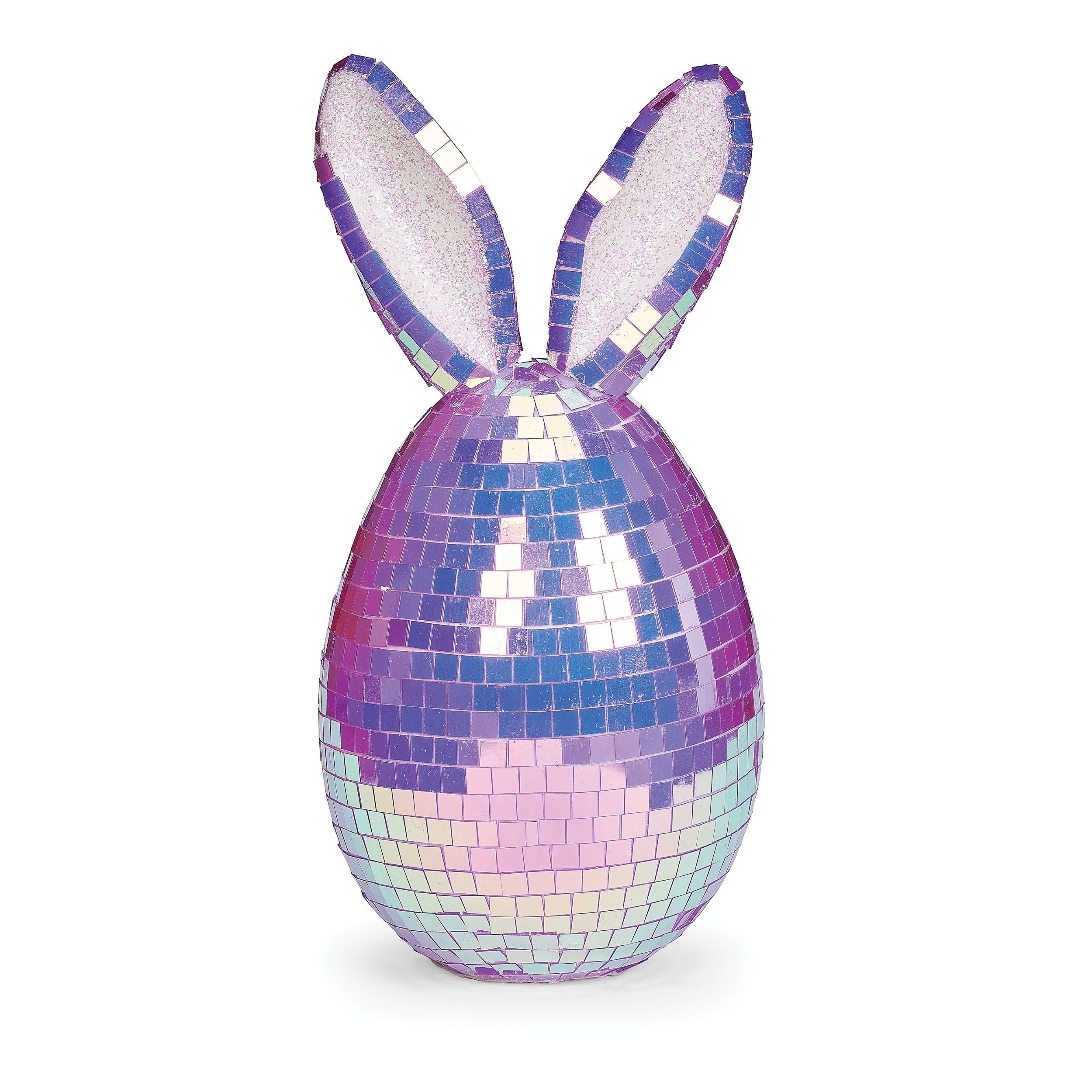 Egg Mirror Ball Figure with Bunny Ears