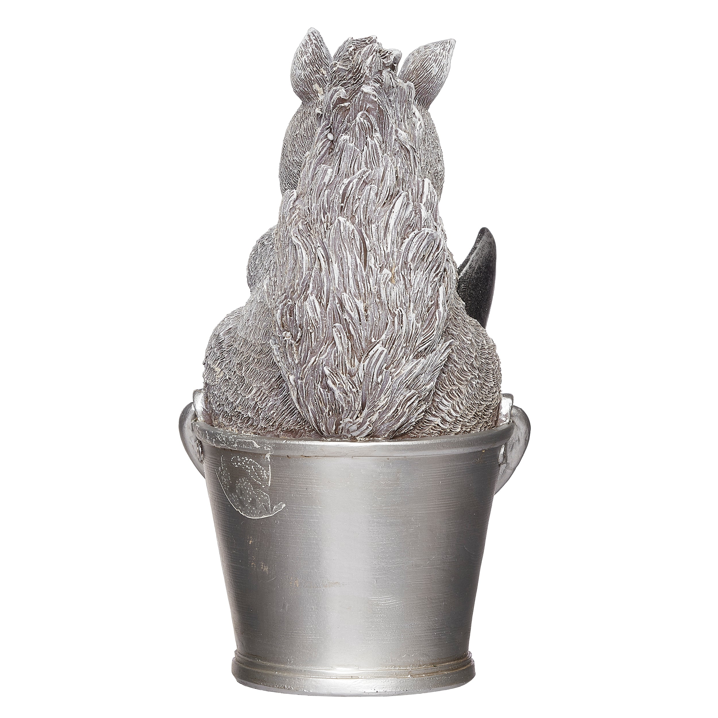 Pudgy Pals Squirrel in Bucket Garden Statue