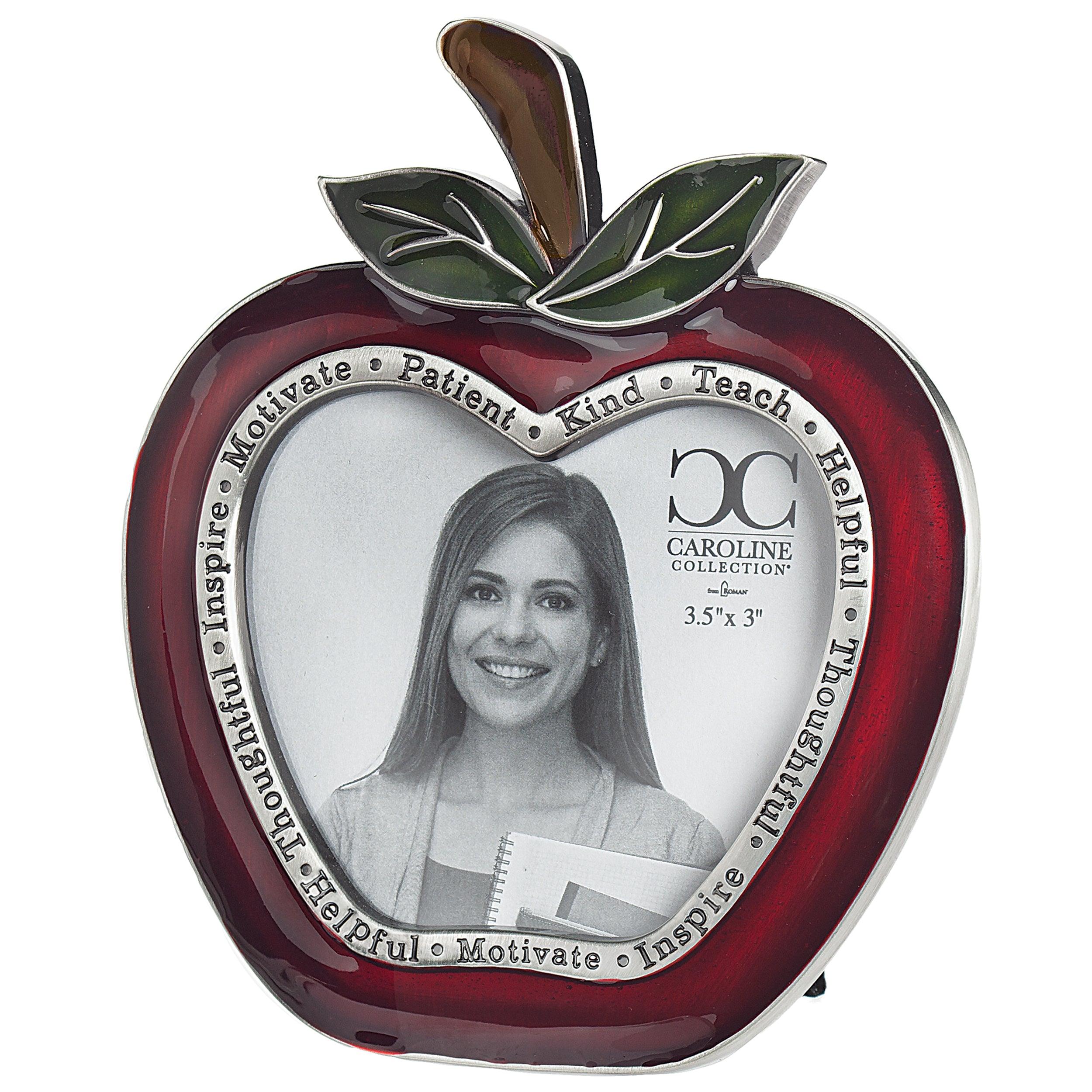 Caroline Collection Red Apple Teacher Photo Frame