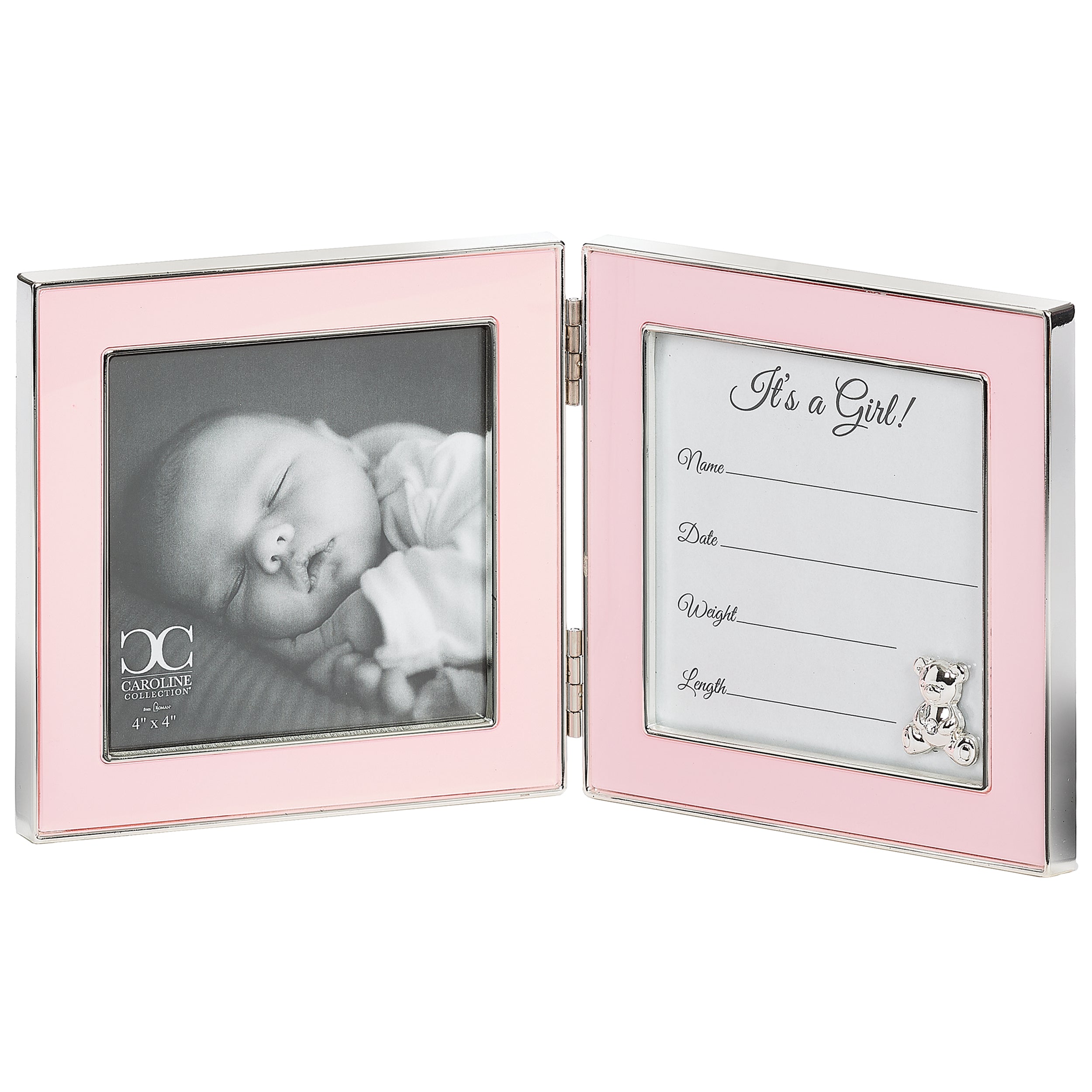 Caroline Collection Birth Record Hinged Keepsake Frame
