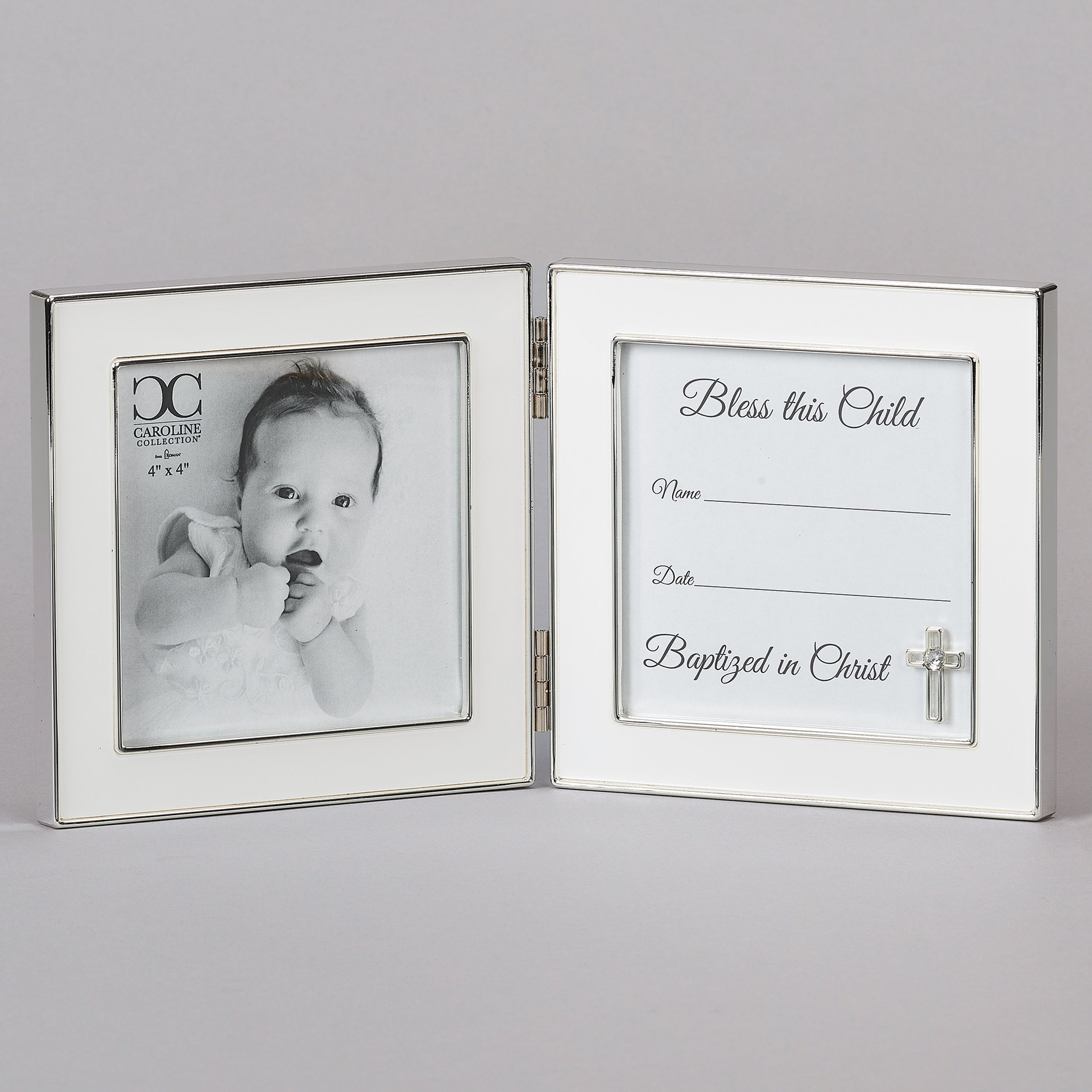 Caroline Collection Hinged Baptism Blessings Frame