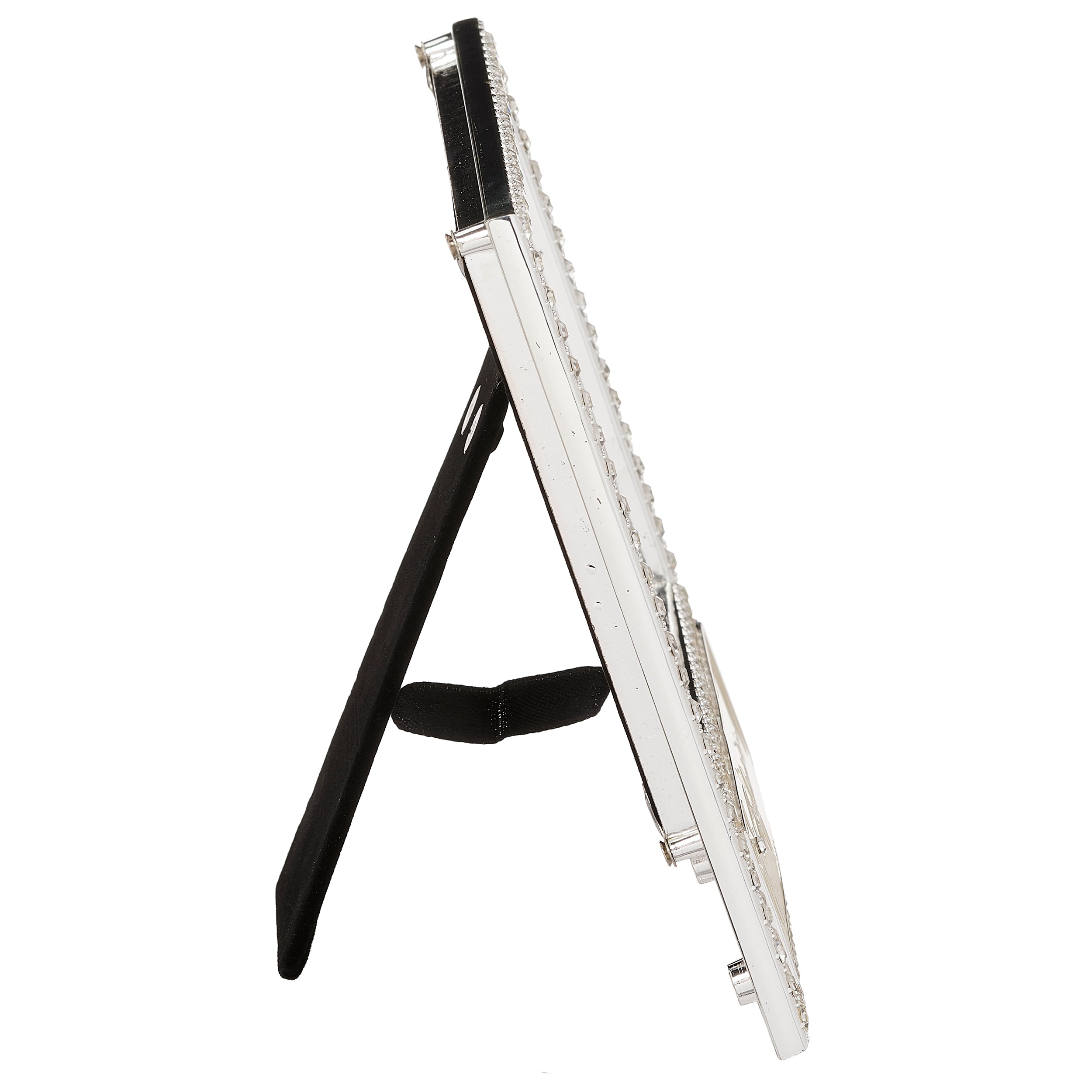 Caroline Collection Confirmation Frame with Crystal Border & Ivory Plaque