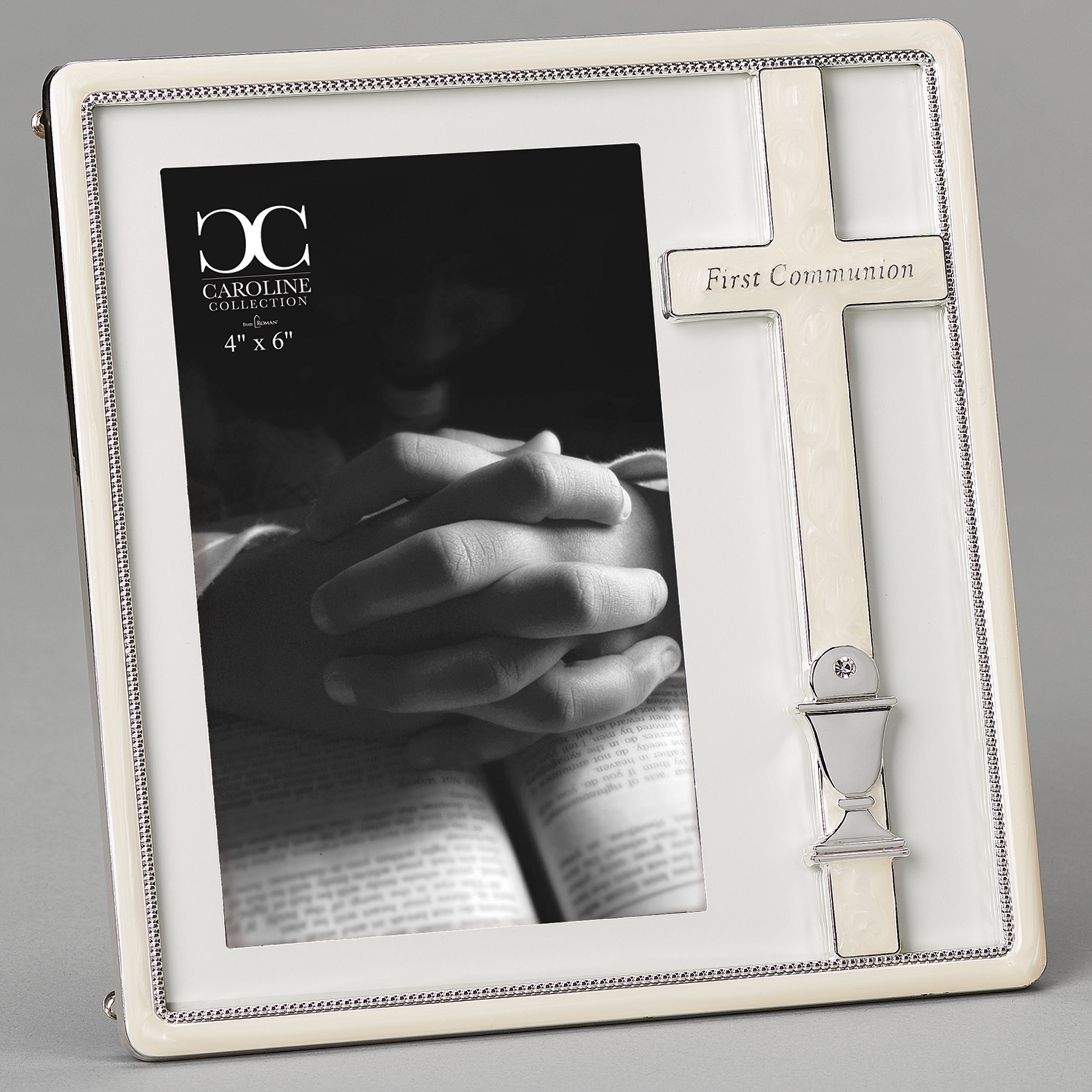 Caroline Collection First Communion Frame with Raised Chalice Cross