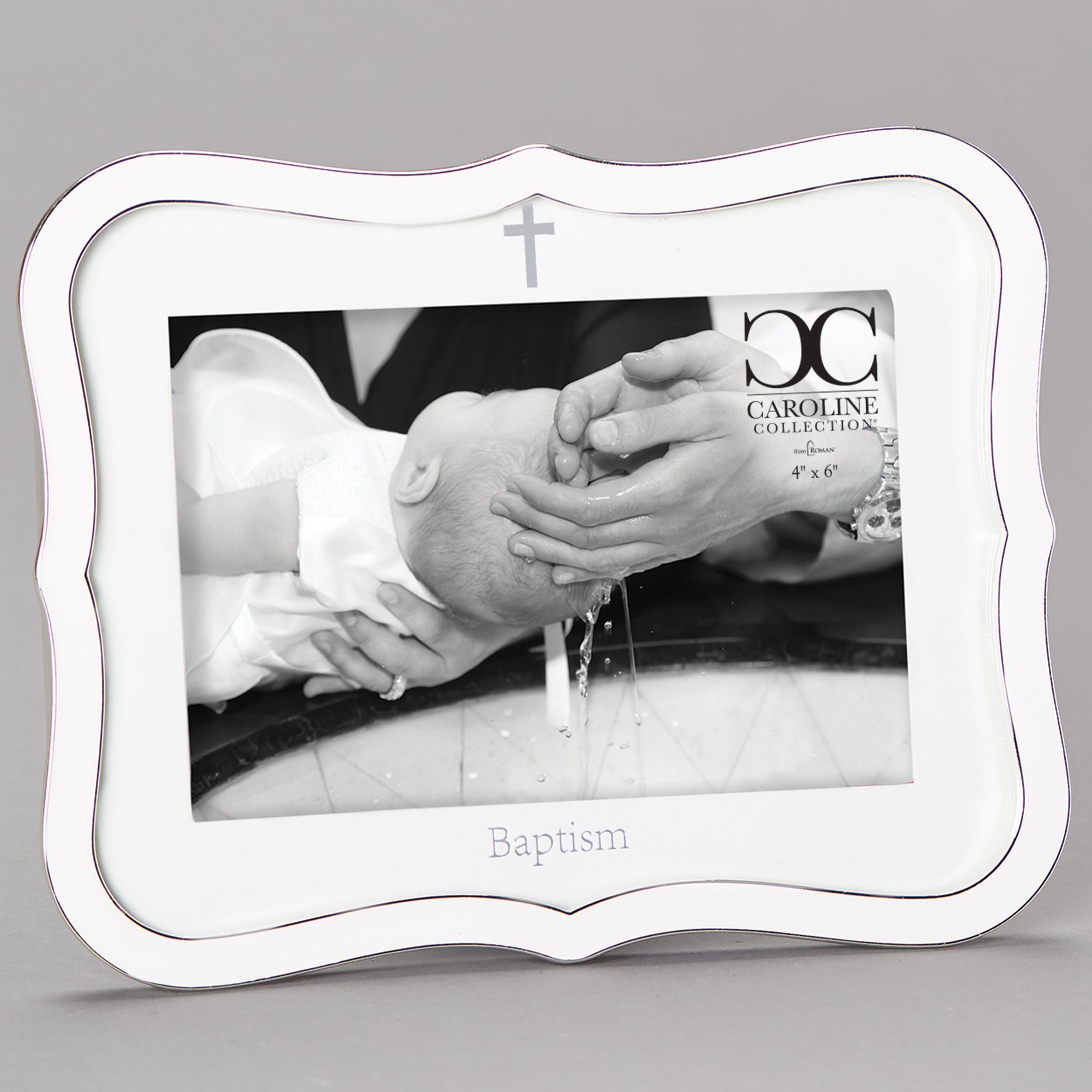 Caroline Collection Ivory Scalloped Baptism Frame
