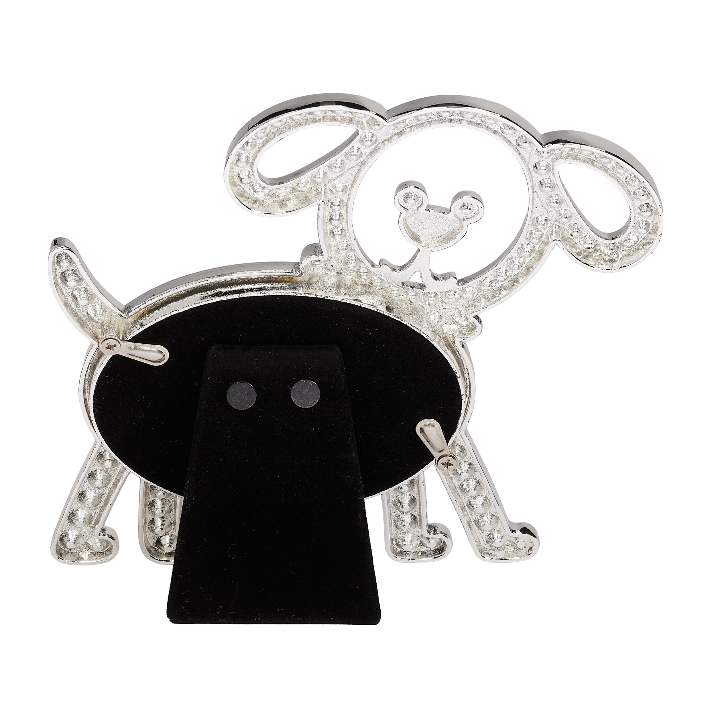 Caroline Collection Sparkling Dog Outline Frame