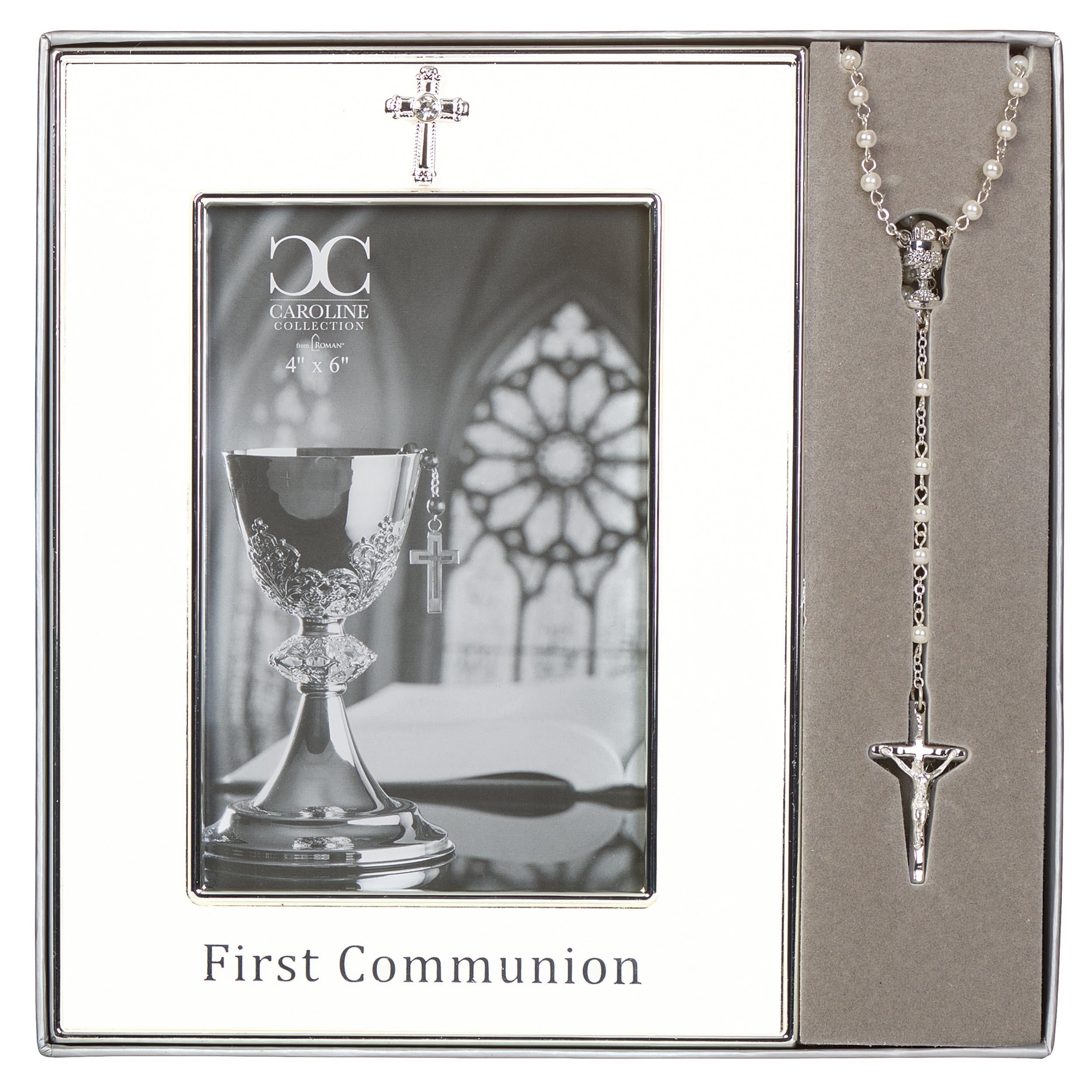 Caroline Collection First Communion Frame & Rosary Gift Set