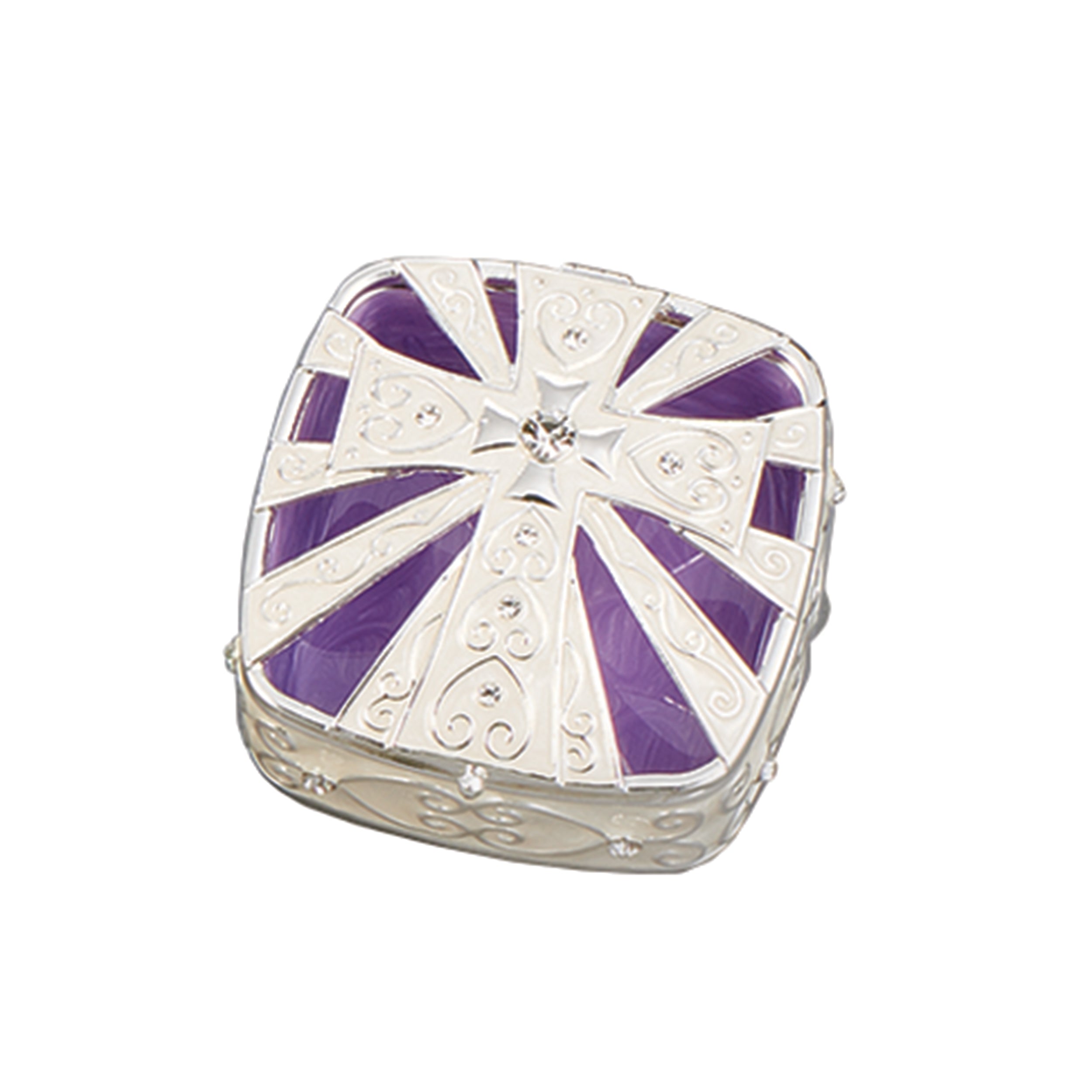 Caroline Collection Birthstone Cross Keepsake Box