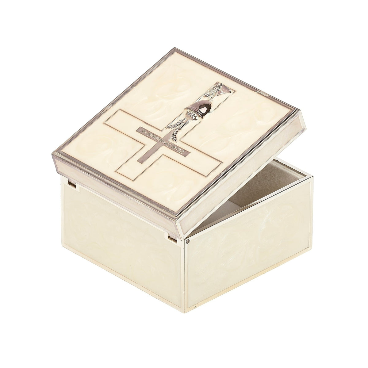 Caroline Collection First Communion Keepsake Box with Pearlized Finish