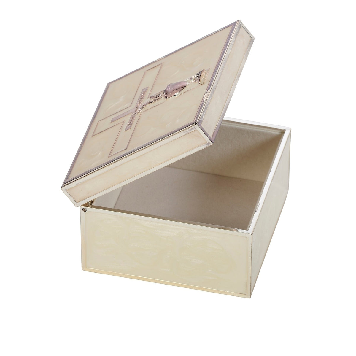 Caroline Collection First Communion Keepsake Box with Pearlized Finish
