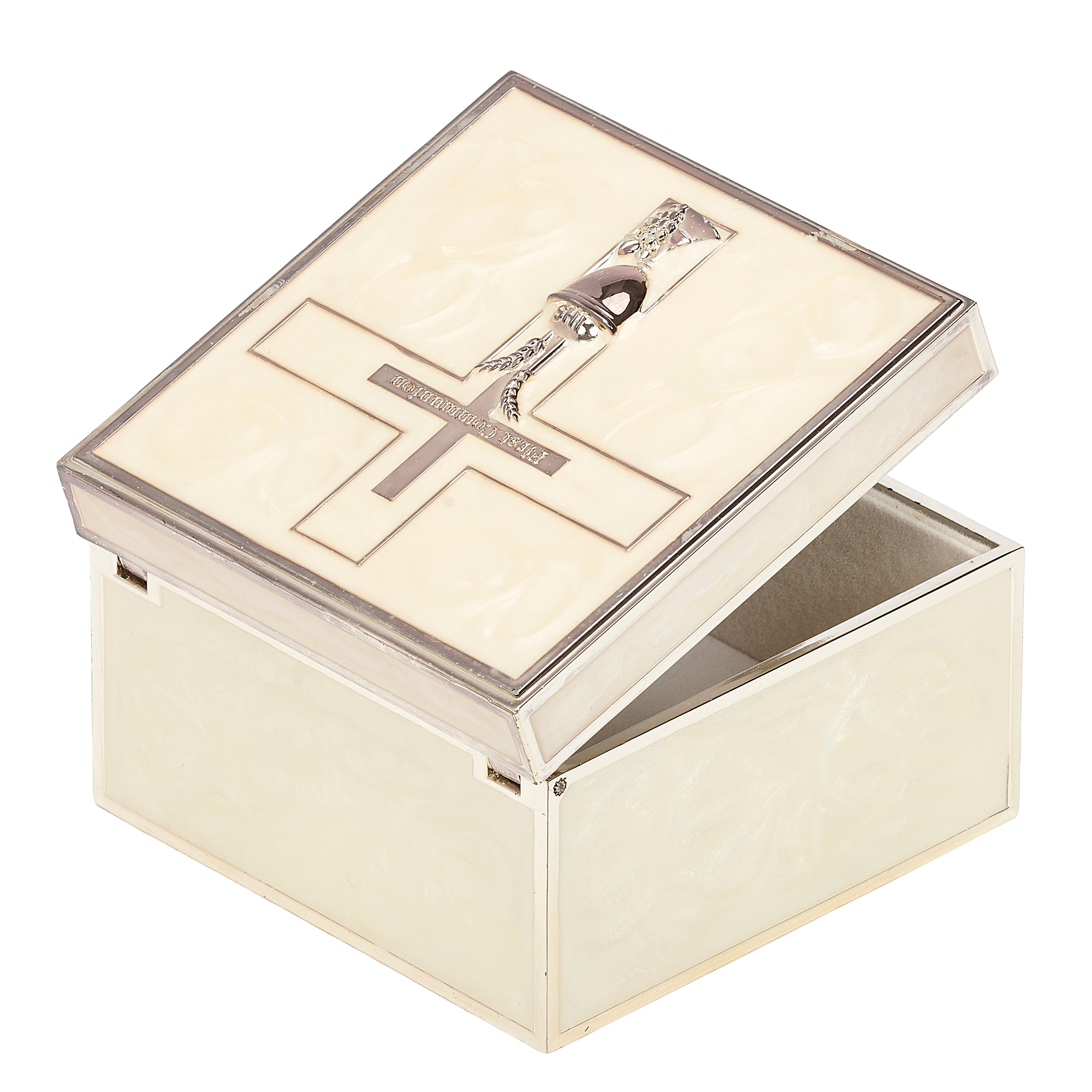 Caroline Collection First Communion Keepsake Box with Pearlized Finish