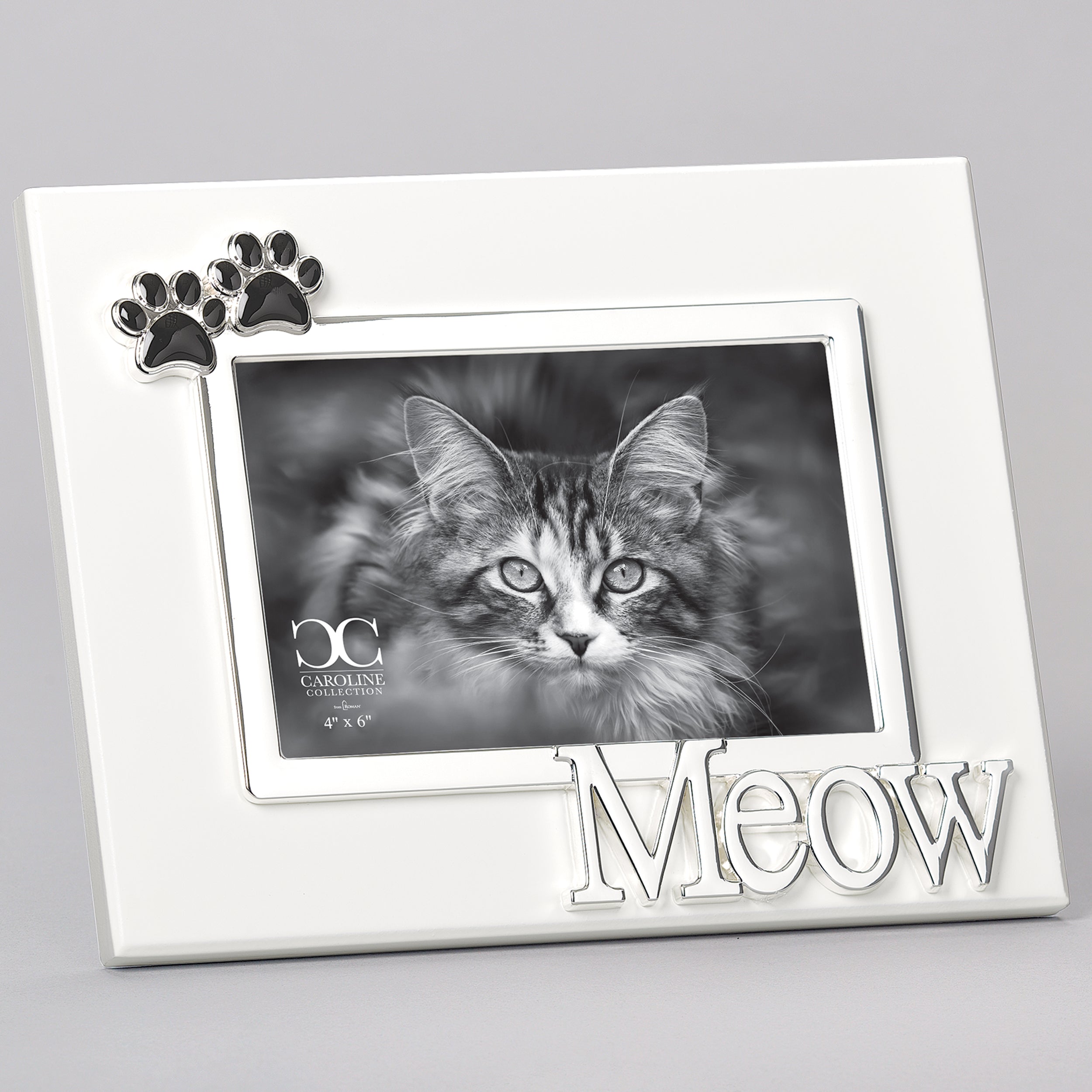 Caroline Collection Cat Meow Frame with Paw Accents